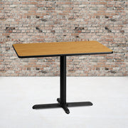 Graniss 30'' x 42'' Rectangular Natural Laminate Table Top with 23.5'' x 29.5'' Table Height Base