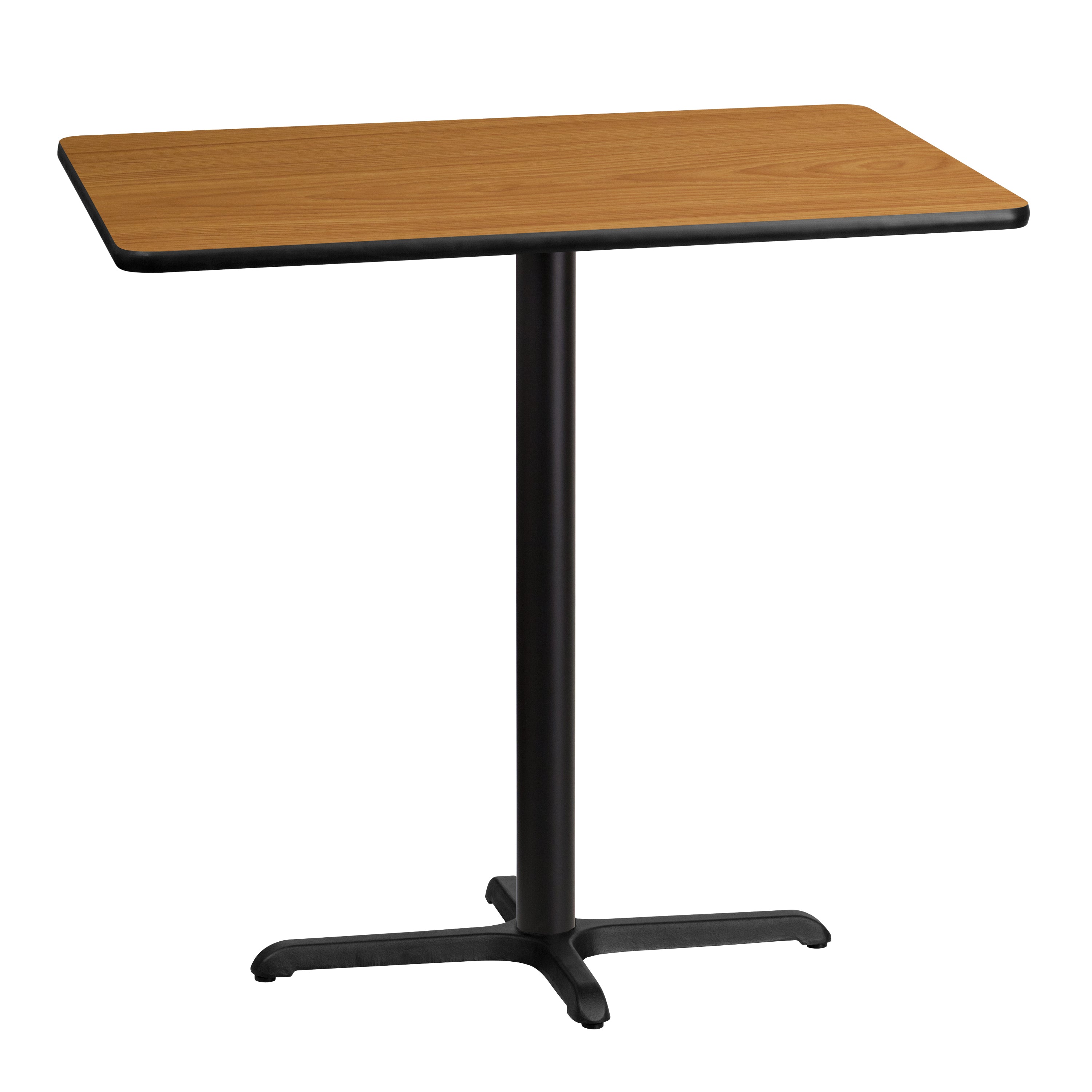 Stiles 30'' x 42'' Rectangular Natural Laminate Table Top with 23.5'' x 29.5'' Bar Height Table Base