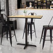 Stiles 30'' x 42'' Rectangular Natural Laminate Table Top with 23.5'' x 29.5'' Bar Height Table Base