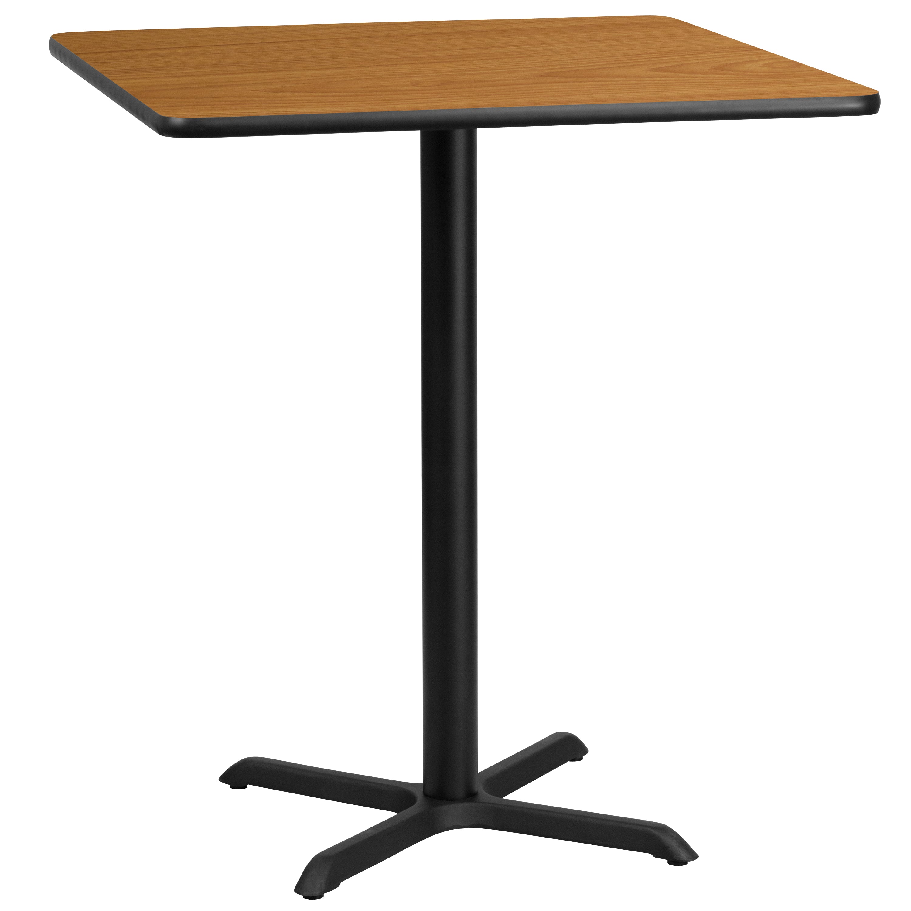 Stiles 36'' Square Natural Laminate Table Top with 30'' x 30'' Bar Height Table Base
