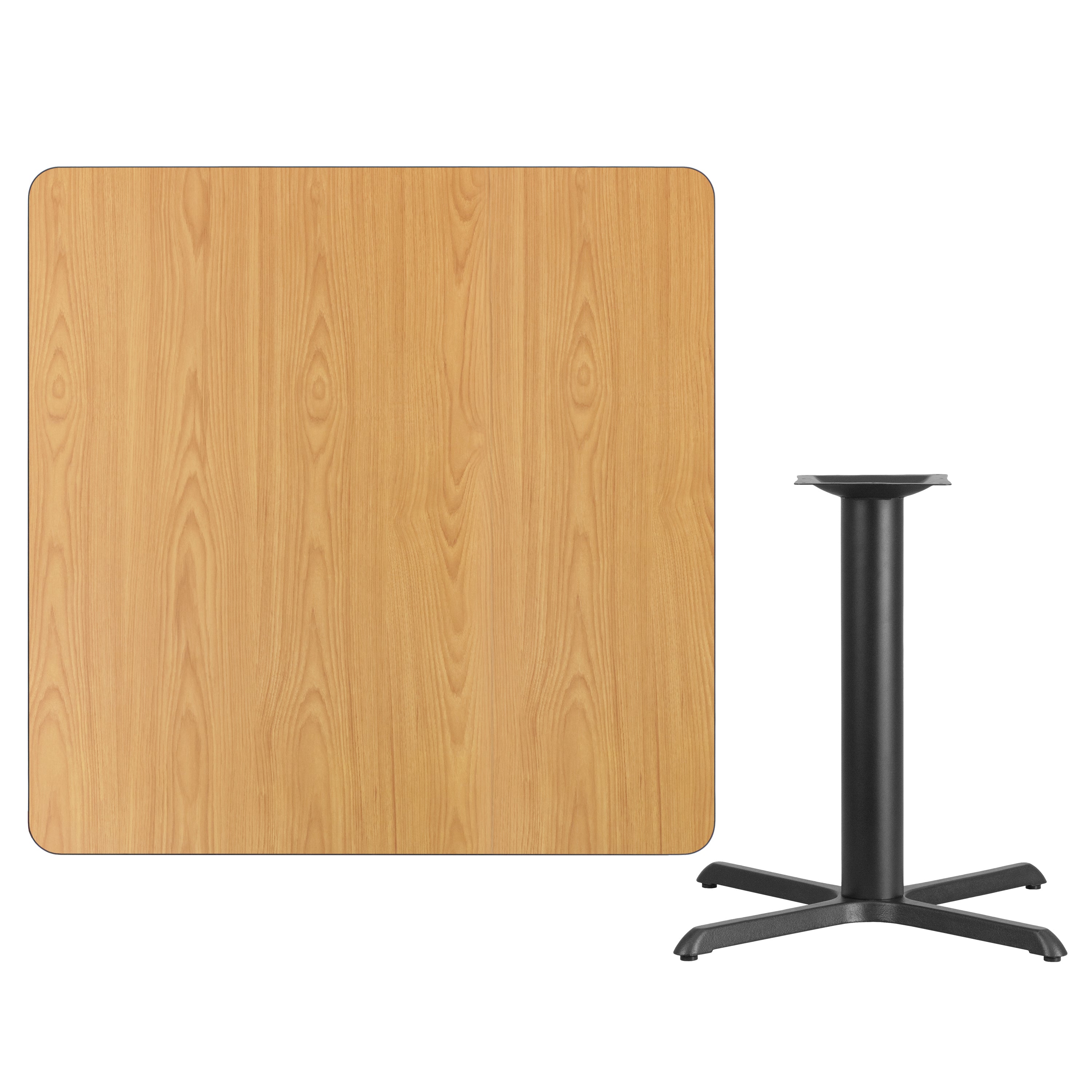 Graniss 42'' Square Natural Laminate Table Top with 33'' x 33'' Table Height Base