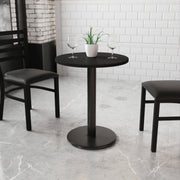 Stiles 24'' Round Black Laminate Table Top with 18'' Round Table Height Base