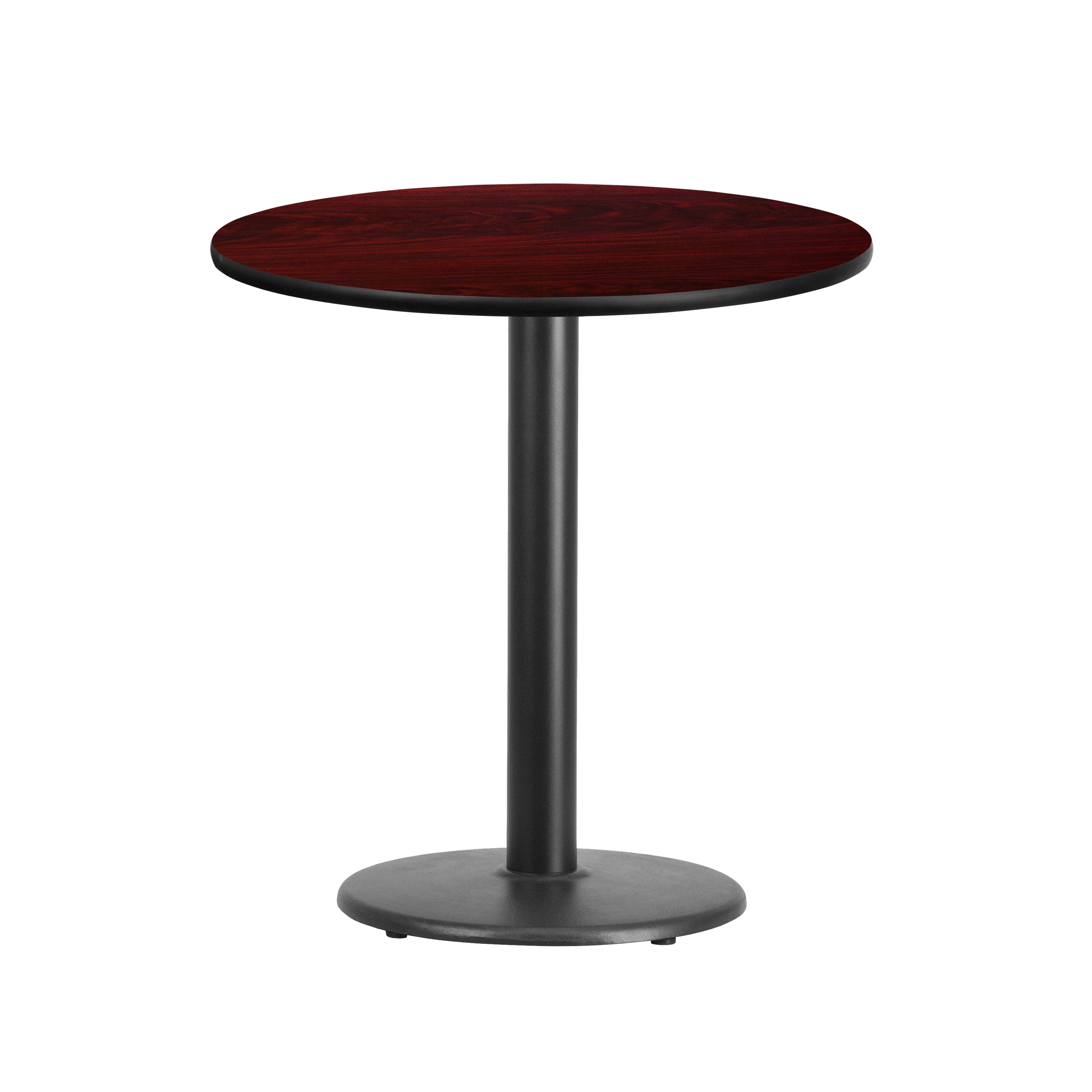 Graniss 24'' Round Mahogany Laminate Table Top with 18'' Round Table Height Base