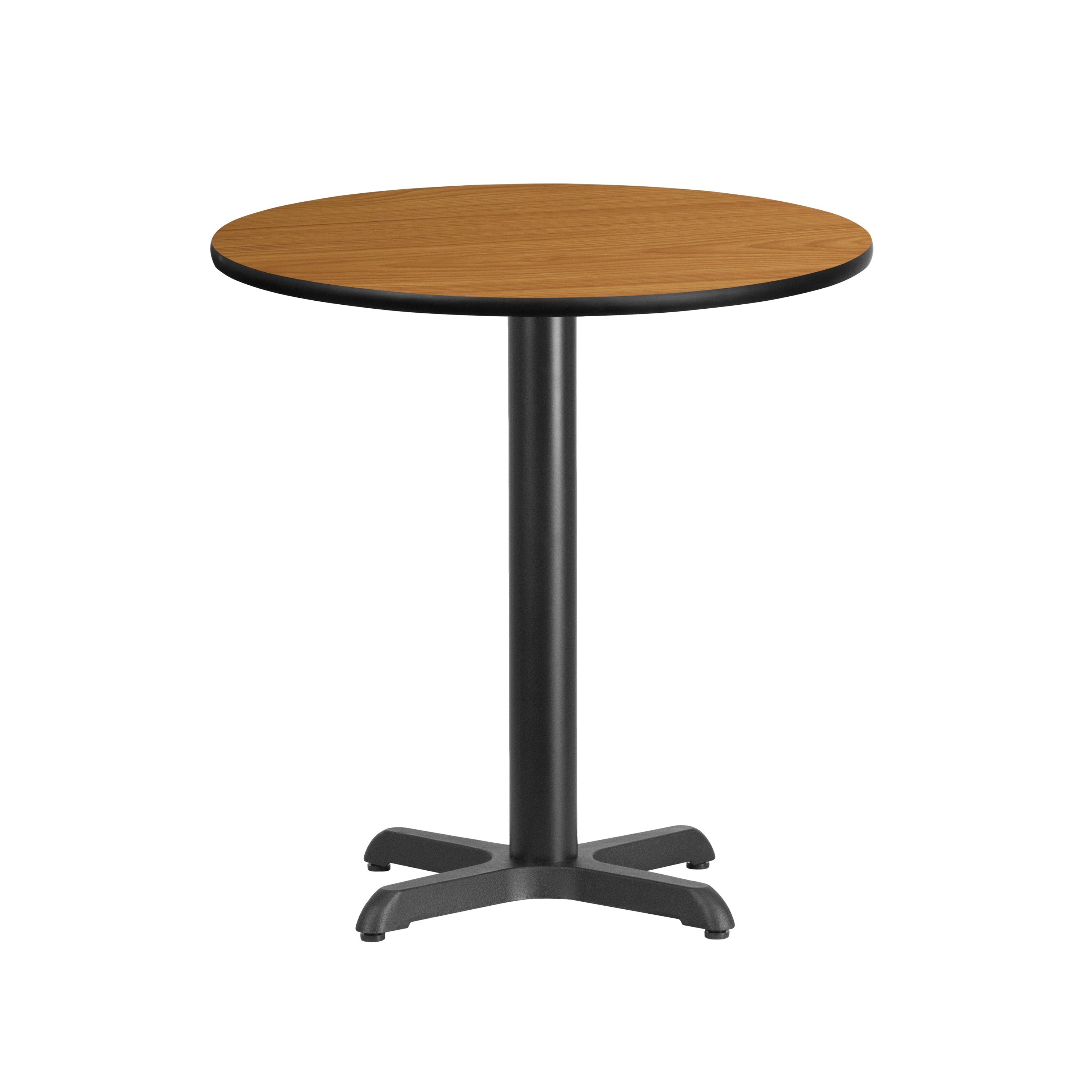 Graniss 24'' Round Natural Laminate Table Top with 22'' x 22'' Table Height Base