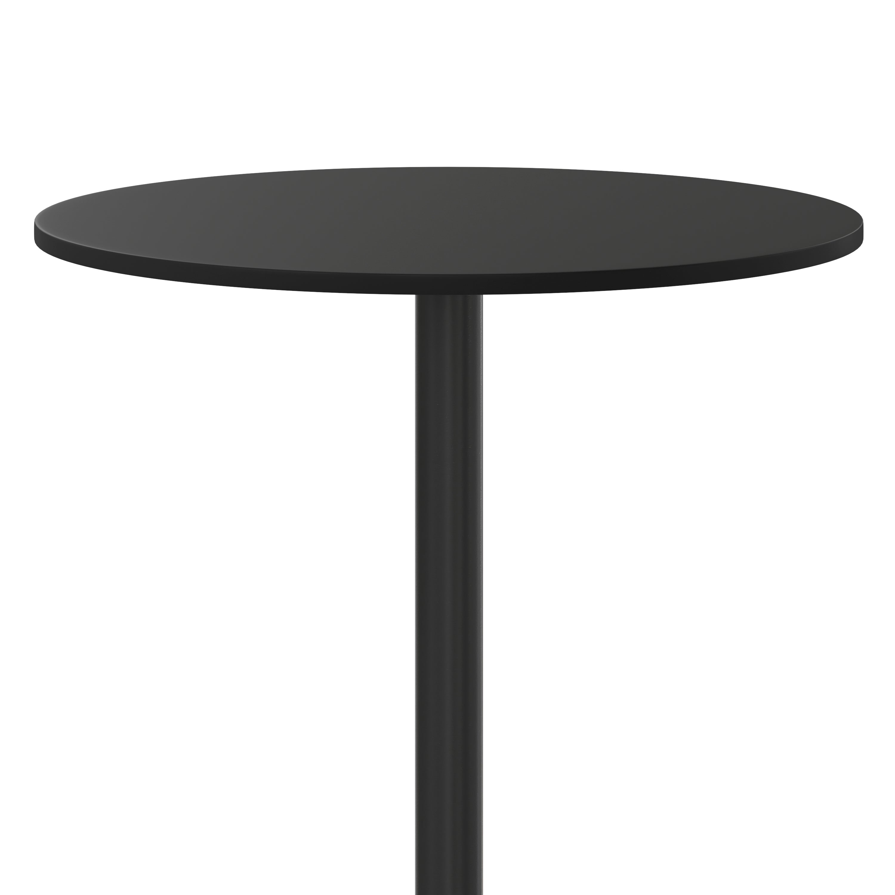 Stiles 30'' Round Black Laminate Table Top with 22'' x 22'' Bar Height Table Base