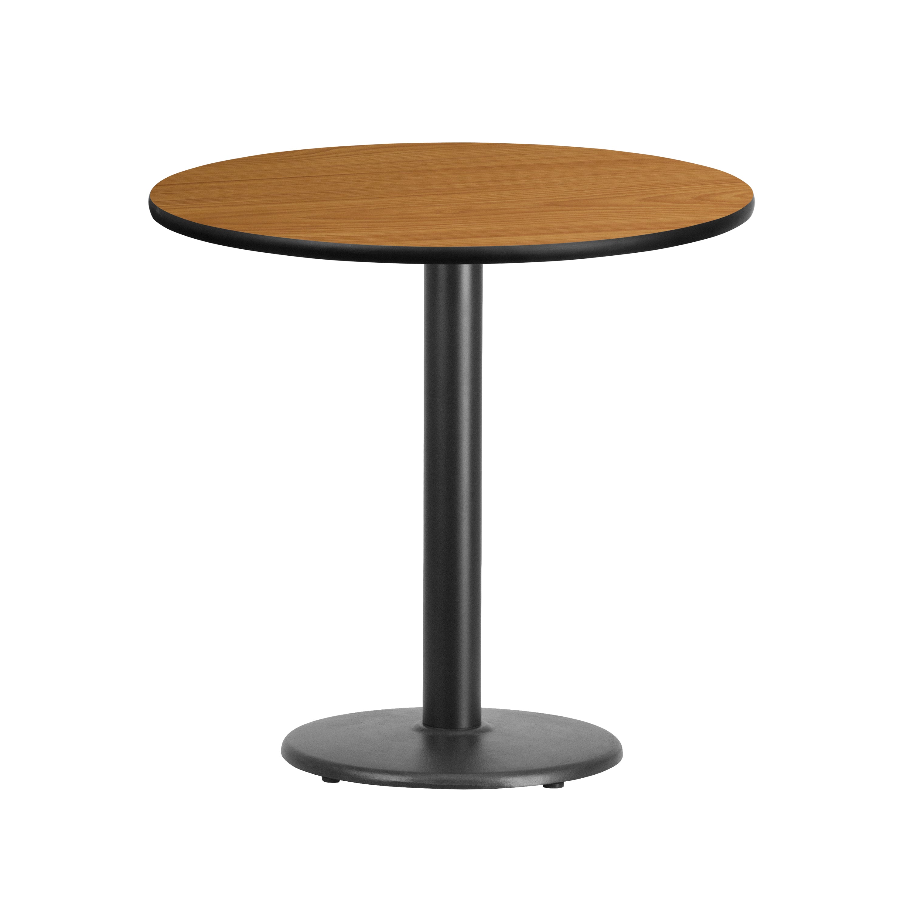 Graniss 30'' Round Natural Laminate Table Top with 18'' Round Table Height Base