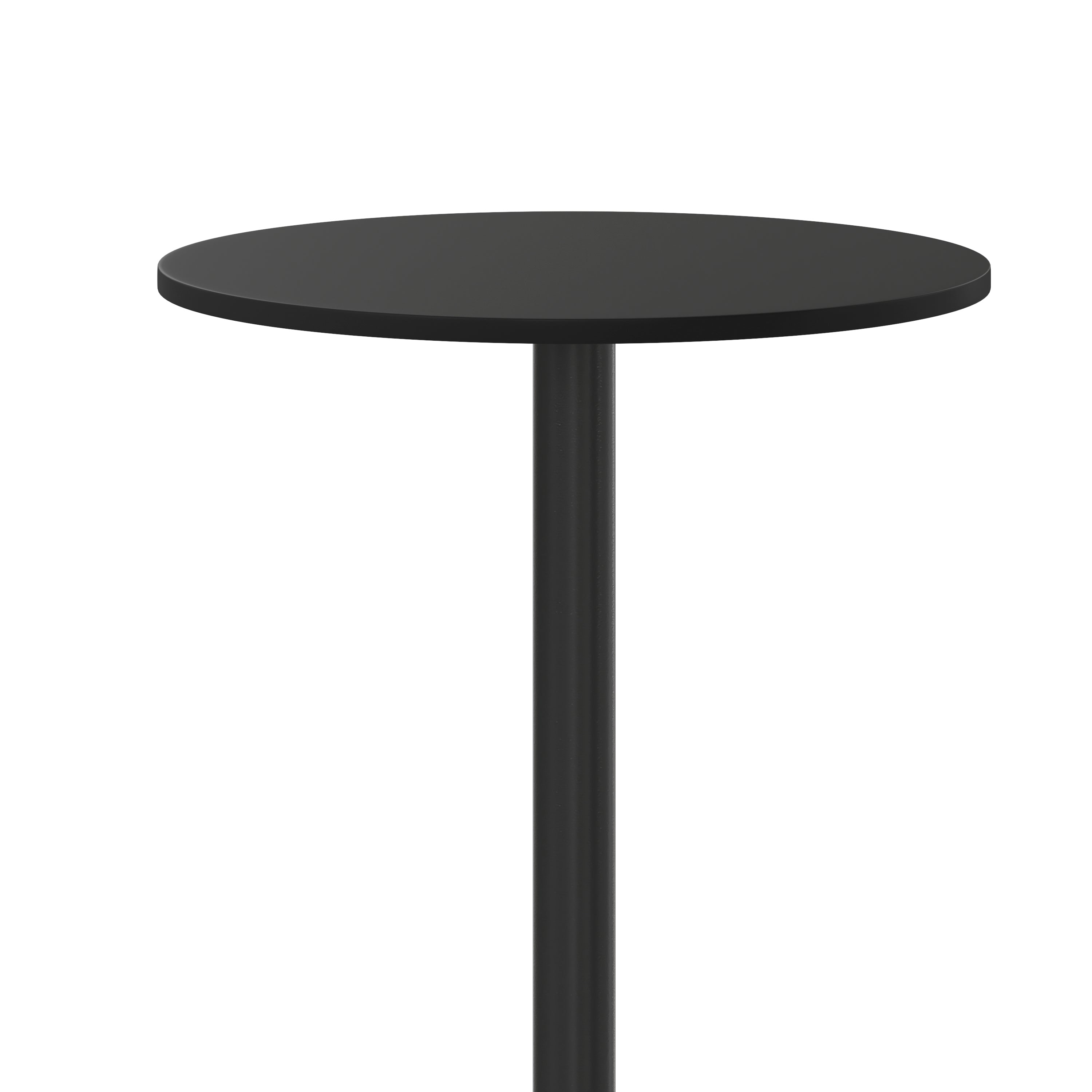 Stiles 36'' Round Black Laminate Table Top with 30'' x 30'' Bar Height Table Base