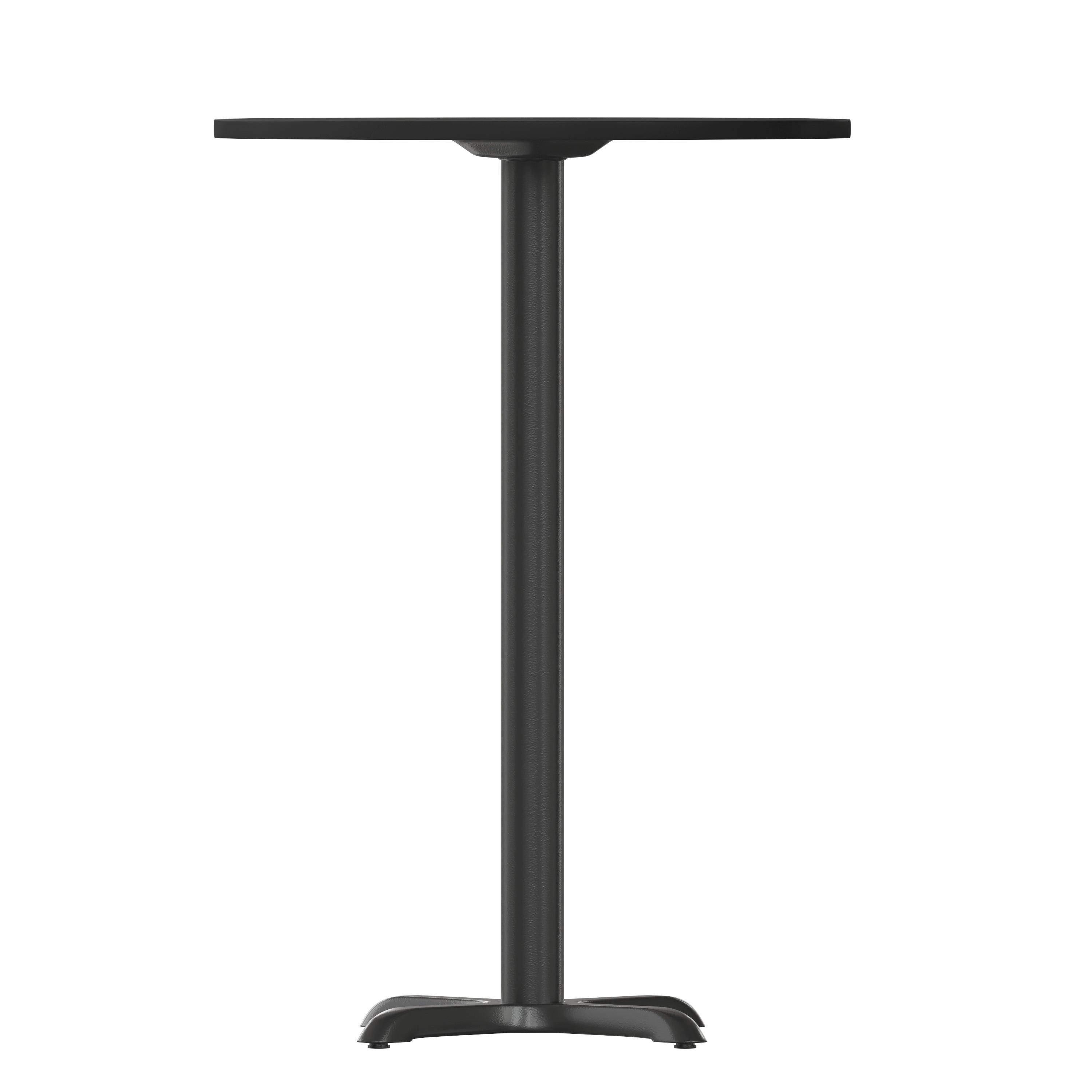 Stiles 36'' Round Black Laminate Table Top with 30'' x 30'' Bar Height Table Base