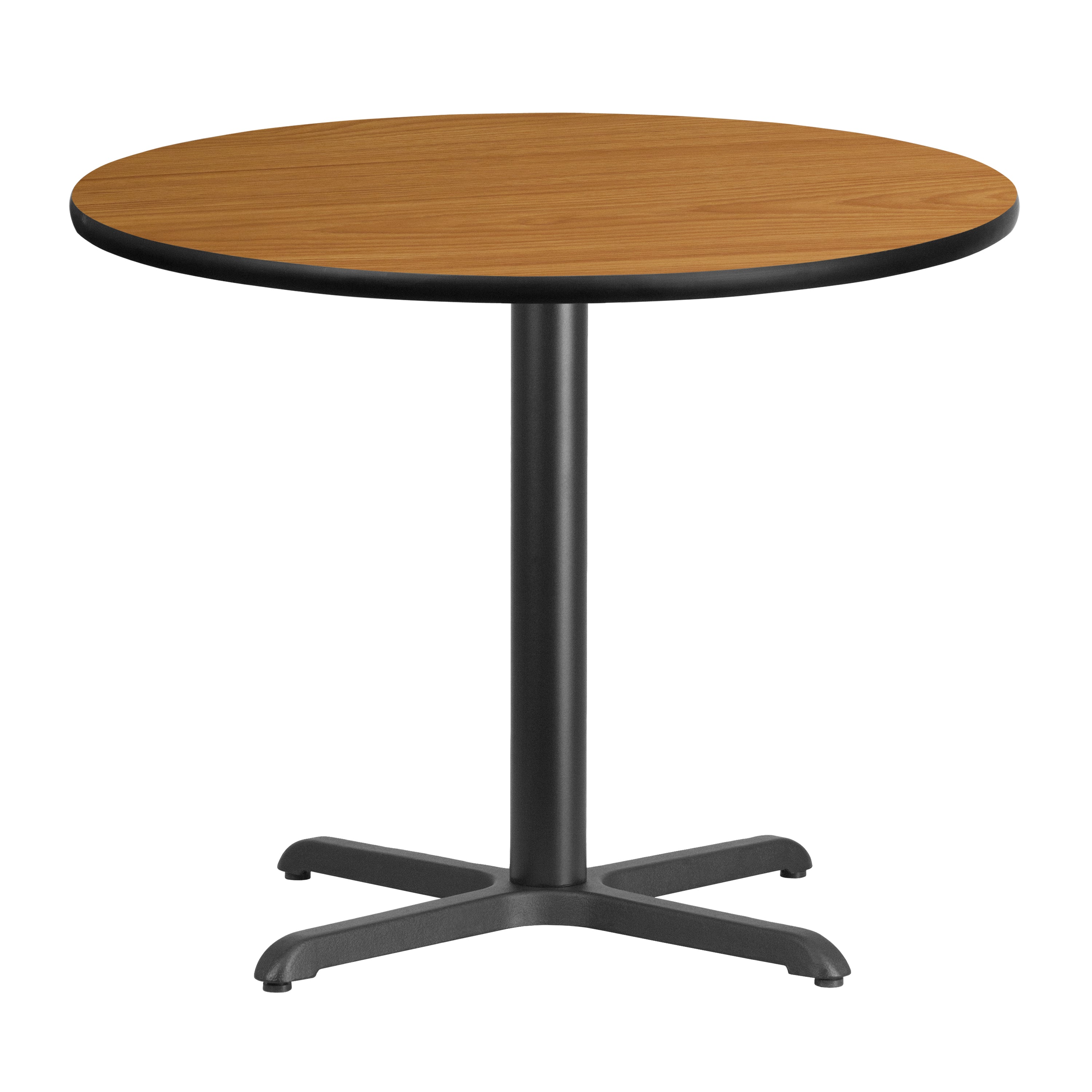 Graniss 36'' Round Natural Laminate Table Top with 30'' x 30'' Table Height Base