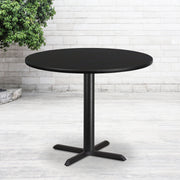 Stiles 42'' Round Black Laminate Table Top with 33'' x 33'' Table Height Base