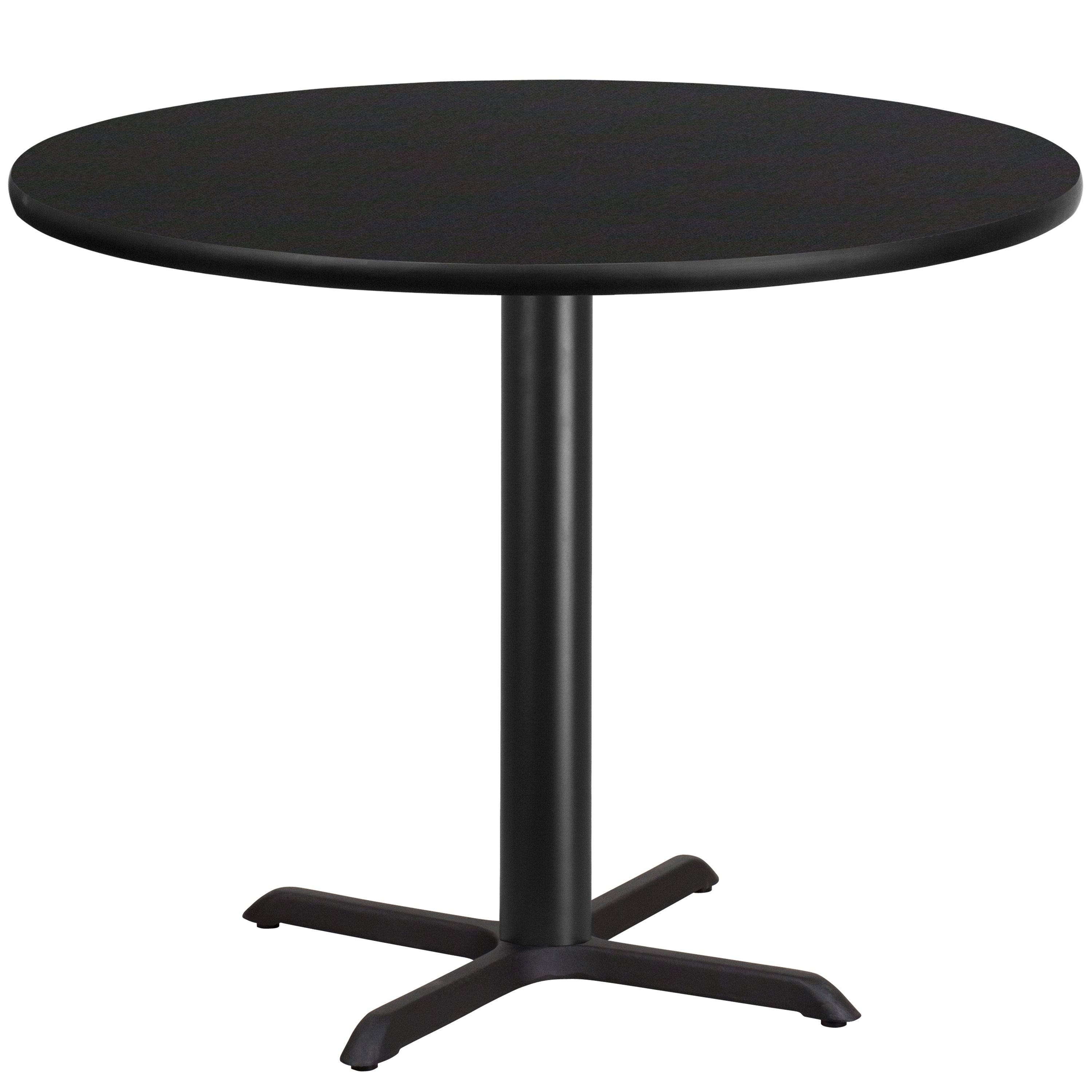 Stiles 42'' Round Black Laminate Table Top with 33'' x 33'' Table Height Base