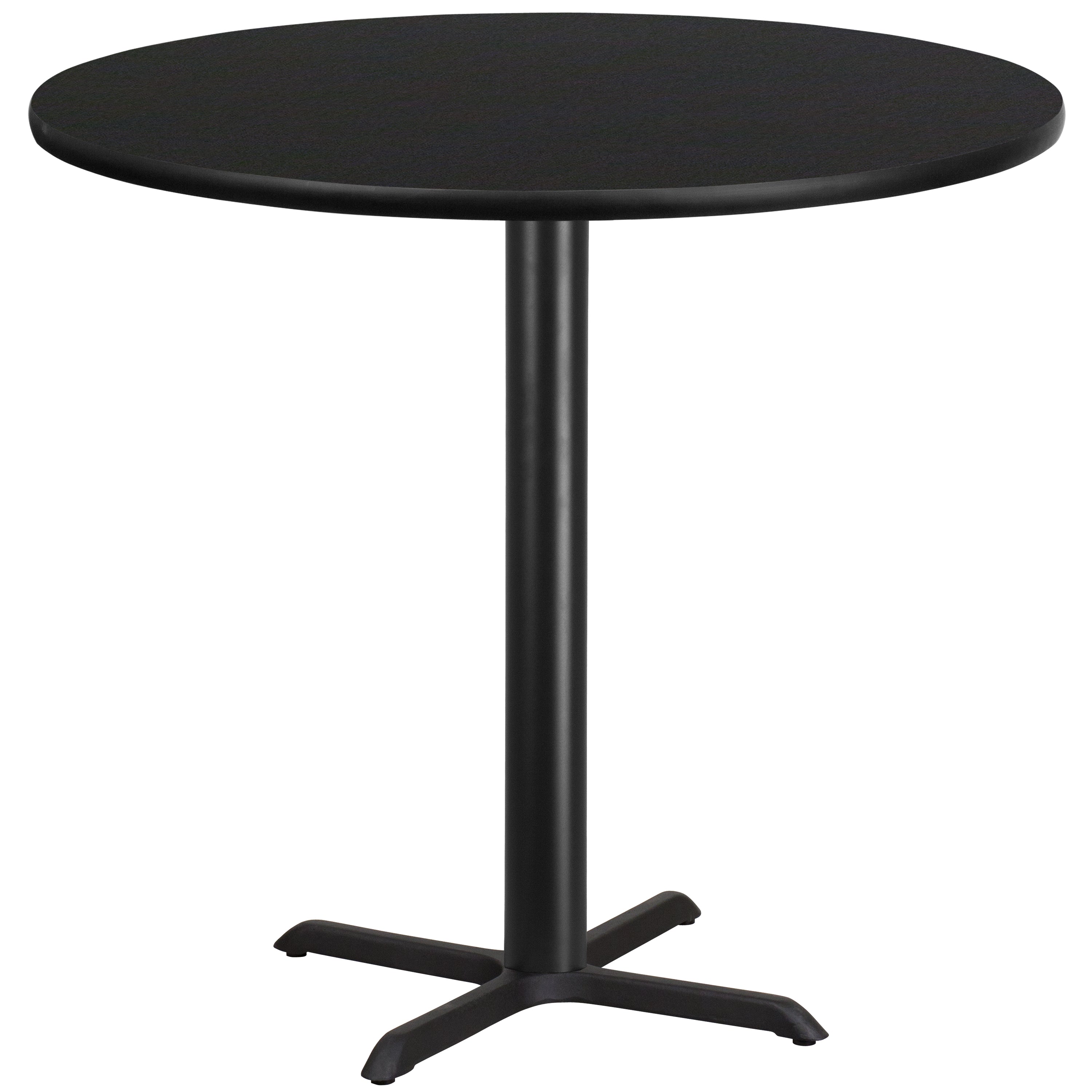 Stiles 42'' Round Black Laminate Table Top with 33'' x 33'' Bar Height Table Base