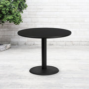 Stiles 42'' Round Black Laminate Table Top with 24'' Round Table Height Base