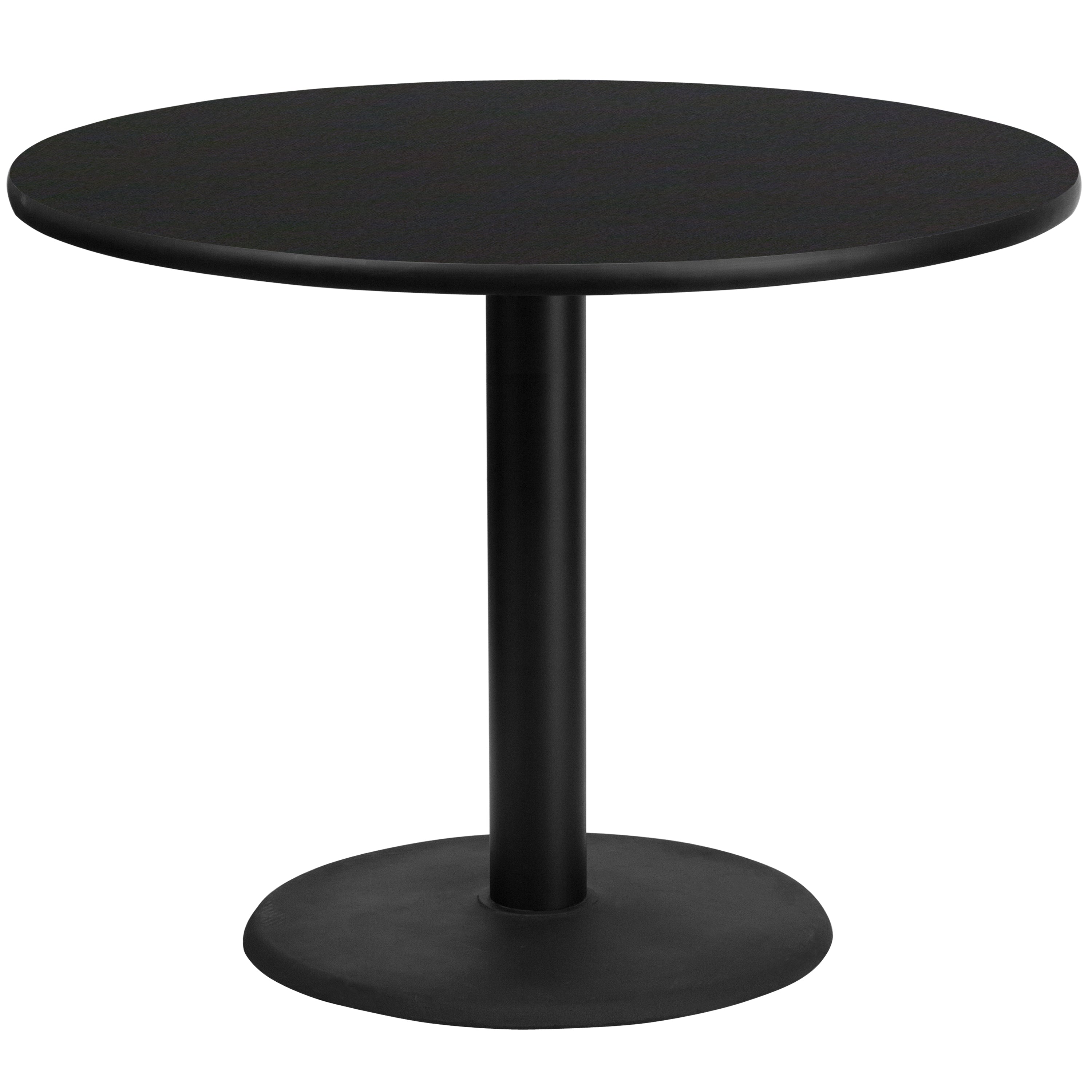 Stiles 42'' Round Black Laminate Table Top with 24'' Round Table Height Base
