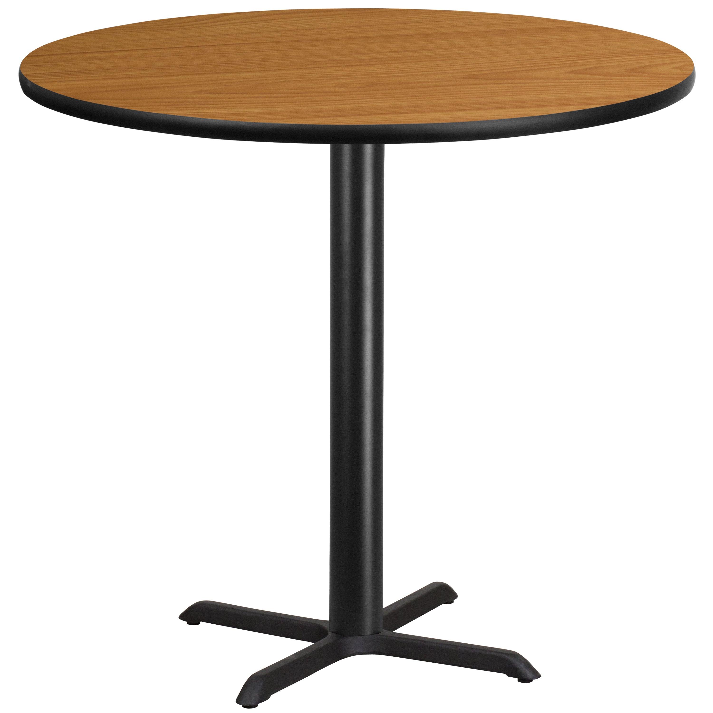 Stiles 42'' Round Natural Laminate Table Top with 33'' x 33'' Bar Height Table Base