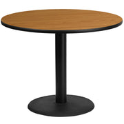 Graniss 42'' Round Natural Laminate Table Top with 24'' Round Table Height Base