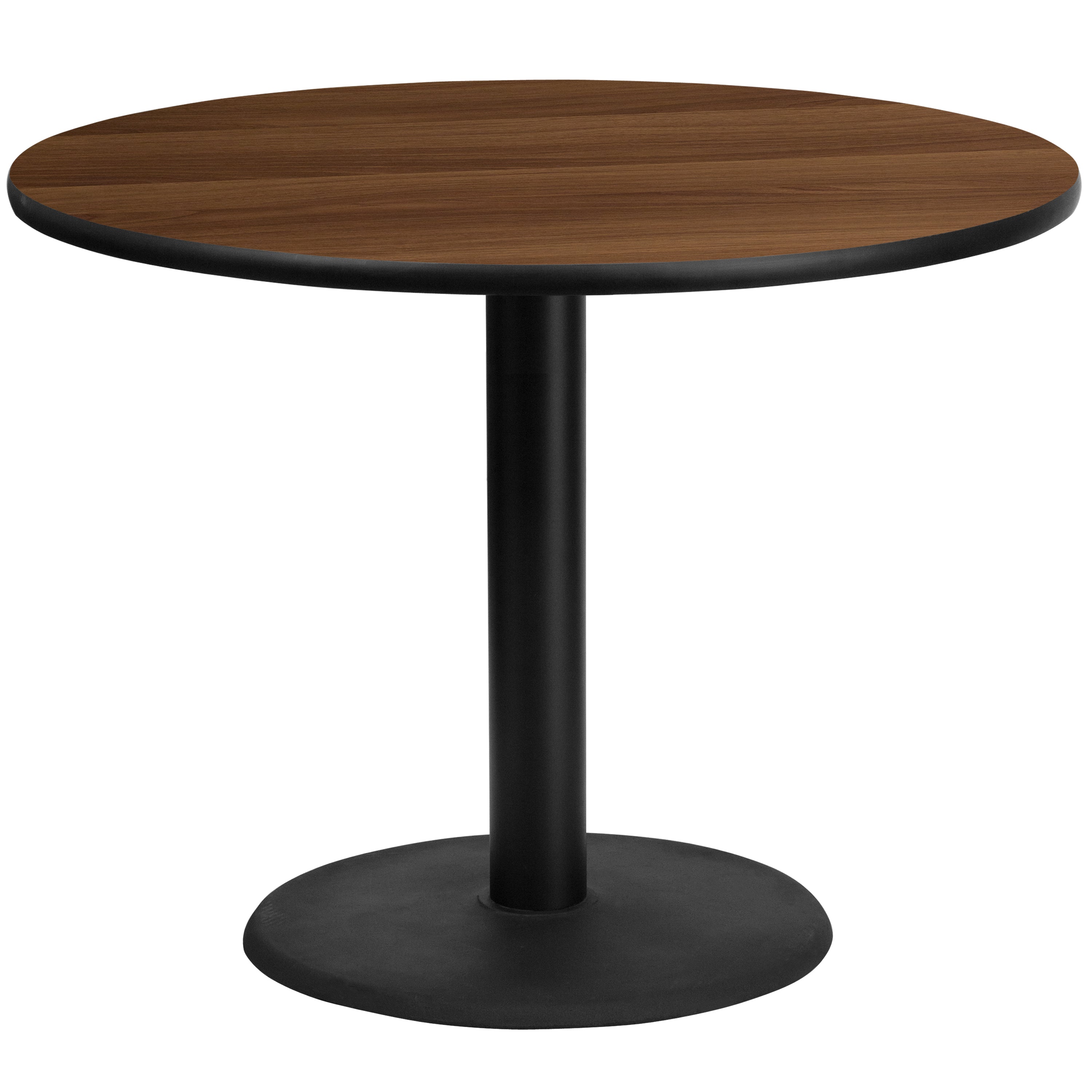 Graniss 42'' Round Walnut Laminate Table Top with 24'' Round Table Height Base