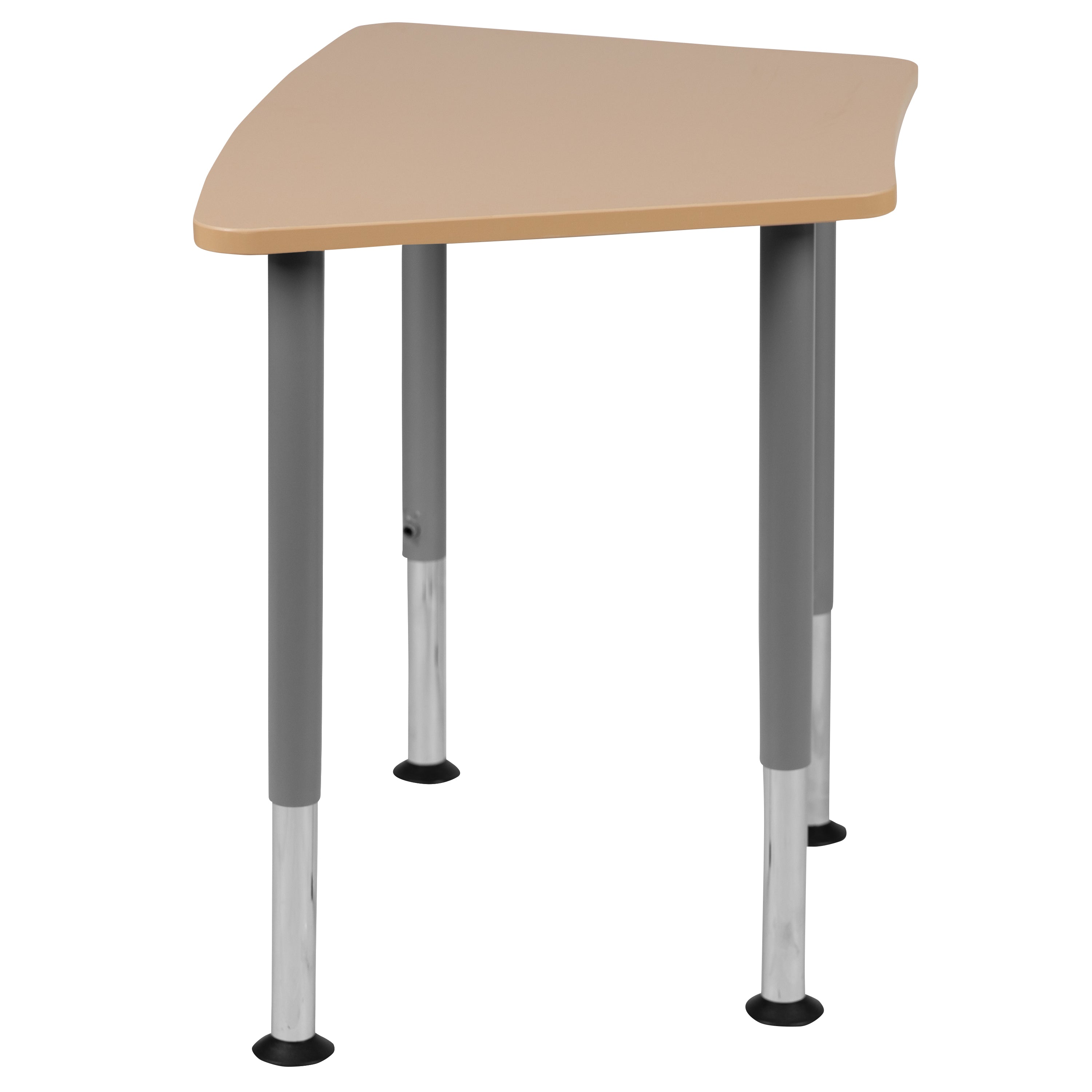 Billie Hex Natural Collaborative Student Desk (Adjustable from 22.3" to 34") - Home and Classroom
