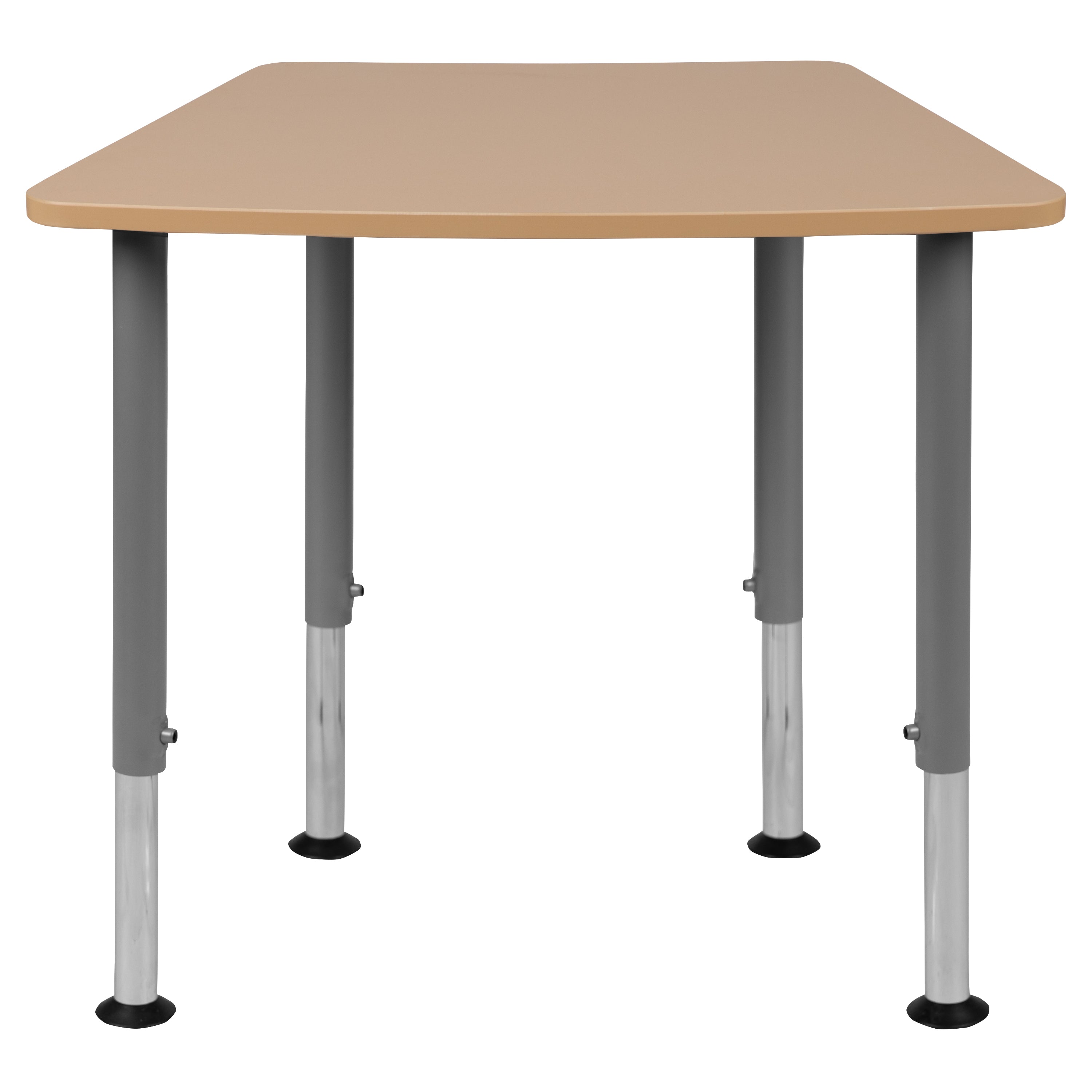 Billie Hex Natural Collaborative Student Desk (Adjustable from 22.3" to 34") - Home and Classroom