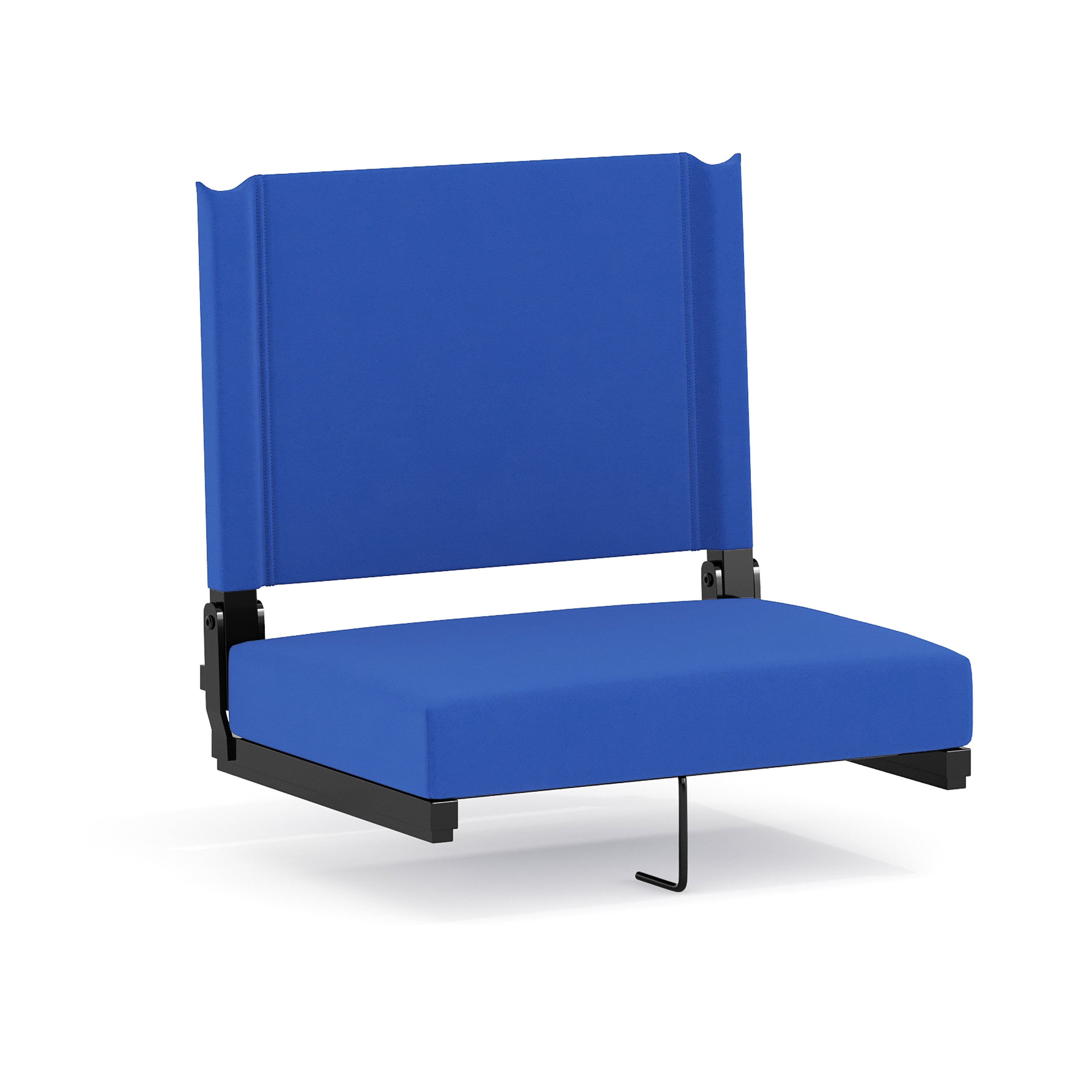 Grandstand Comfort 500 lb Capacity Padded Stadium Chairs, Folding Seats with Handles, Lightweight & Durable, Blue