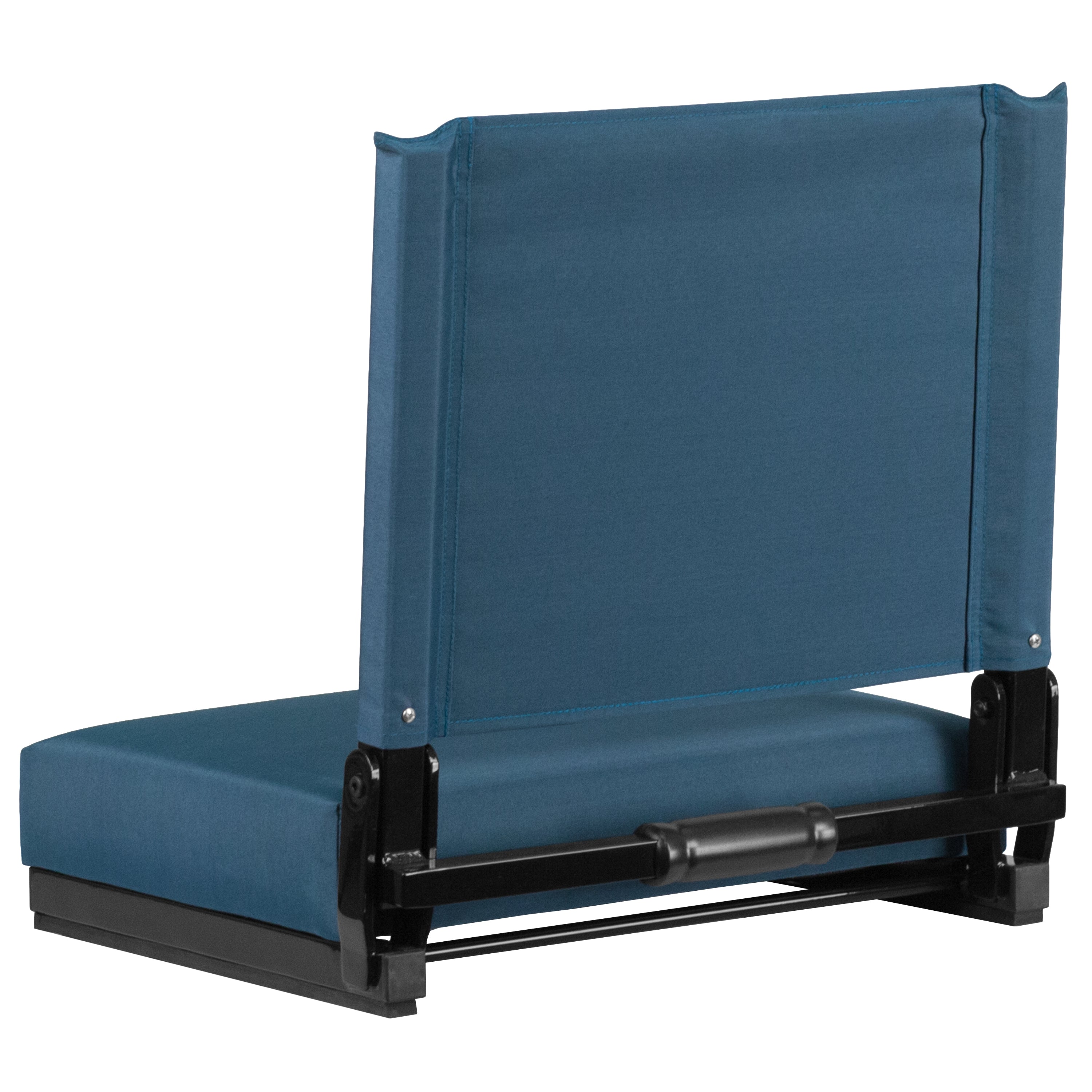 Grandstand Comfort 500 lb Capacity Padded Stadium Chairs, Folding Seats with Handles, Lightweight & Durable, Teal