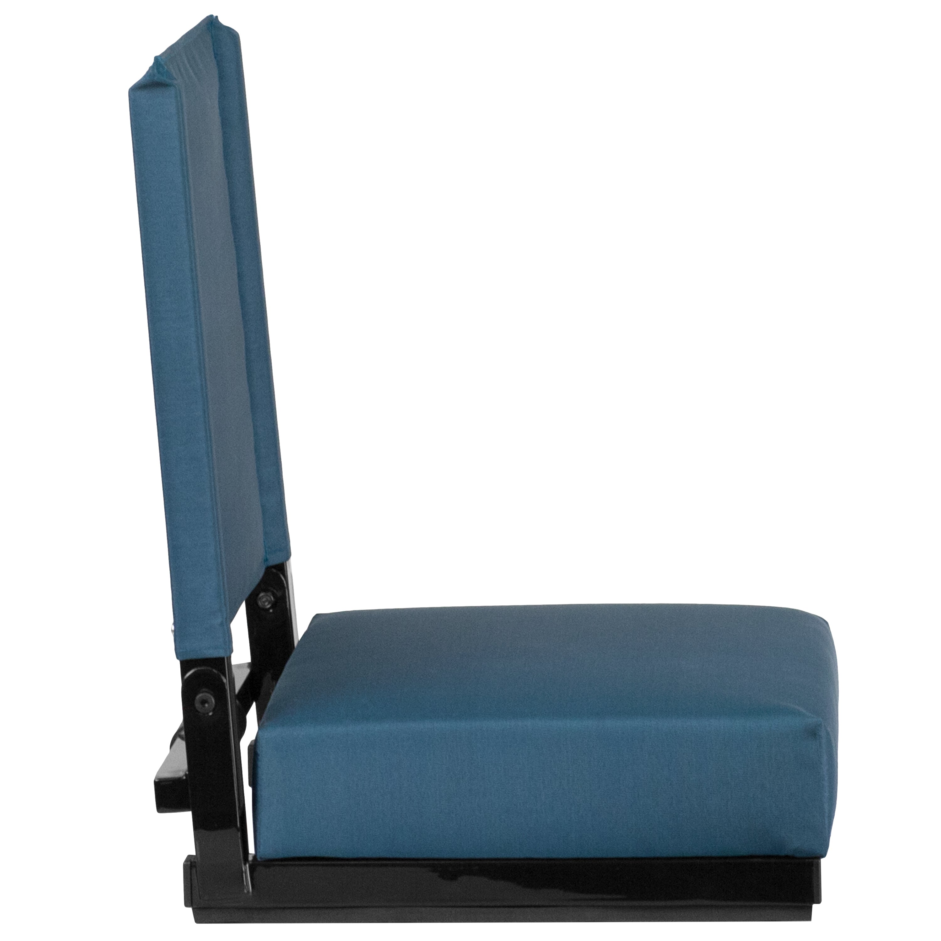 Grandstand Comfort 500 lb Capacity Padded Stadium Chairs, Folding Seats with Handles, Lightweight & Durable, Teal