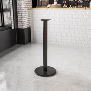 Beverly 18'' Round Restaurant Table Base with 3'' Dia. Bar Height Column