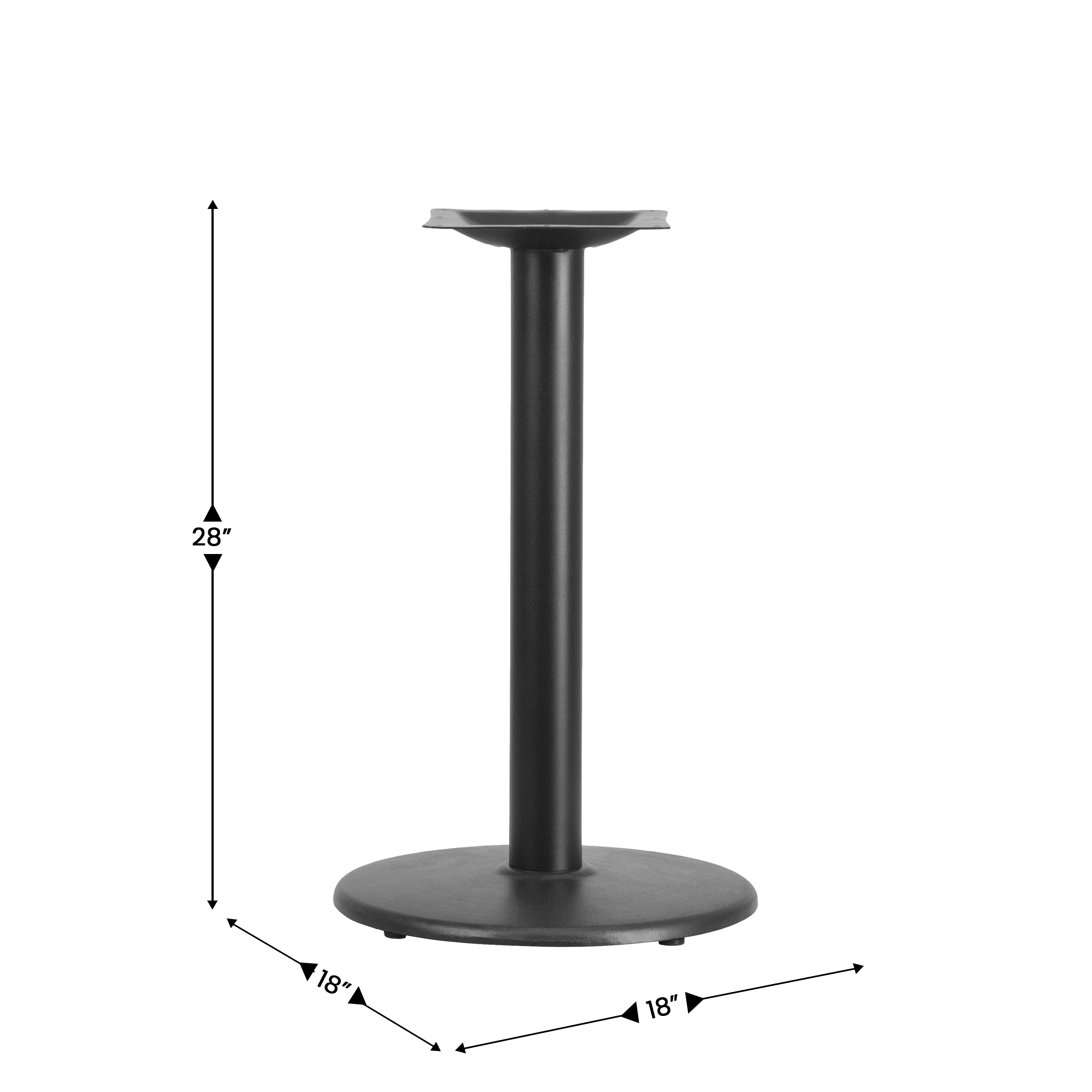Beverly 18'' Round Restaurant Table Base with 3'' Dia. Table Height Column