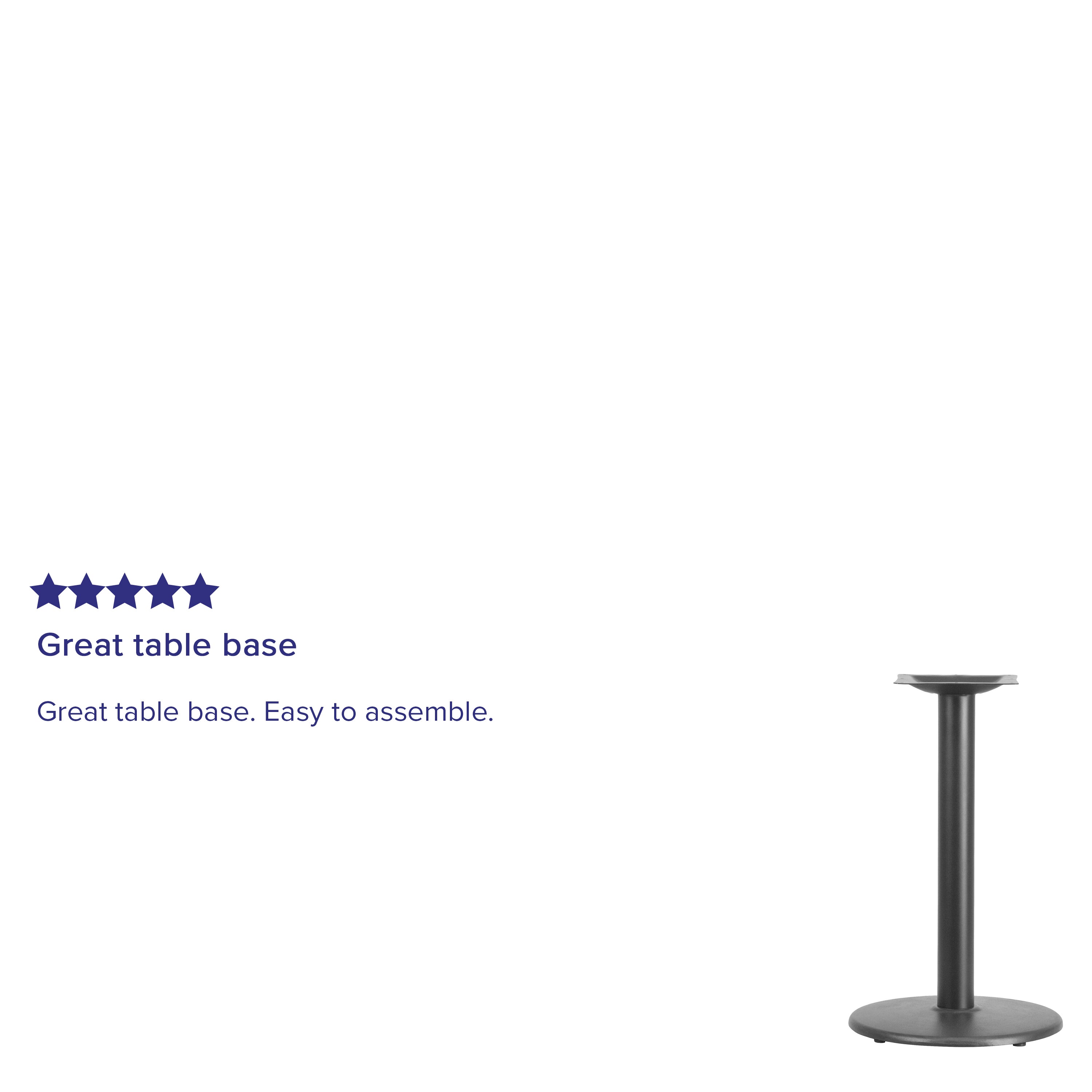 Beverly 18'' Round Restaurant Table Base with 3'' Dia. Table Height Column