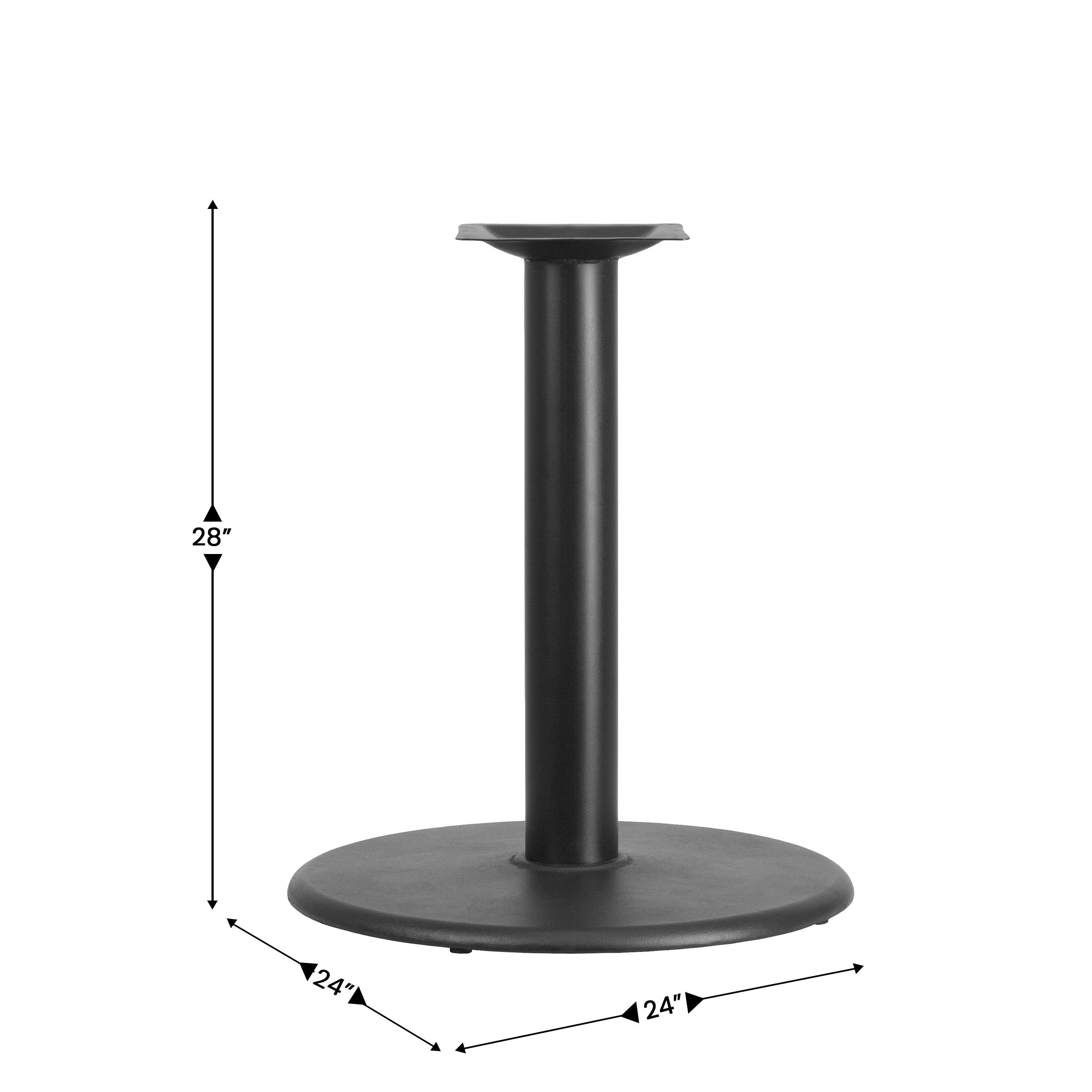 Beverly 24'' Round Restaurant Table Base with 4'' Dia. Table Height Column