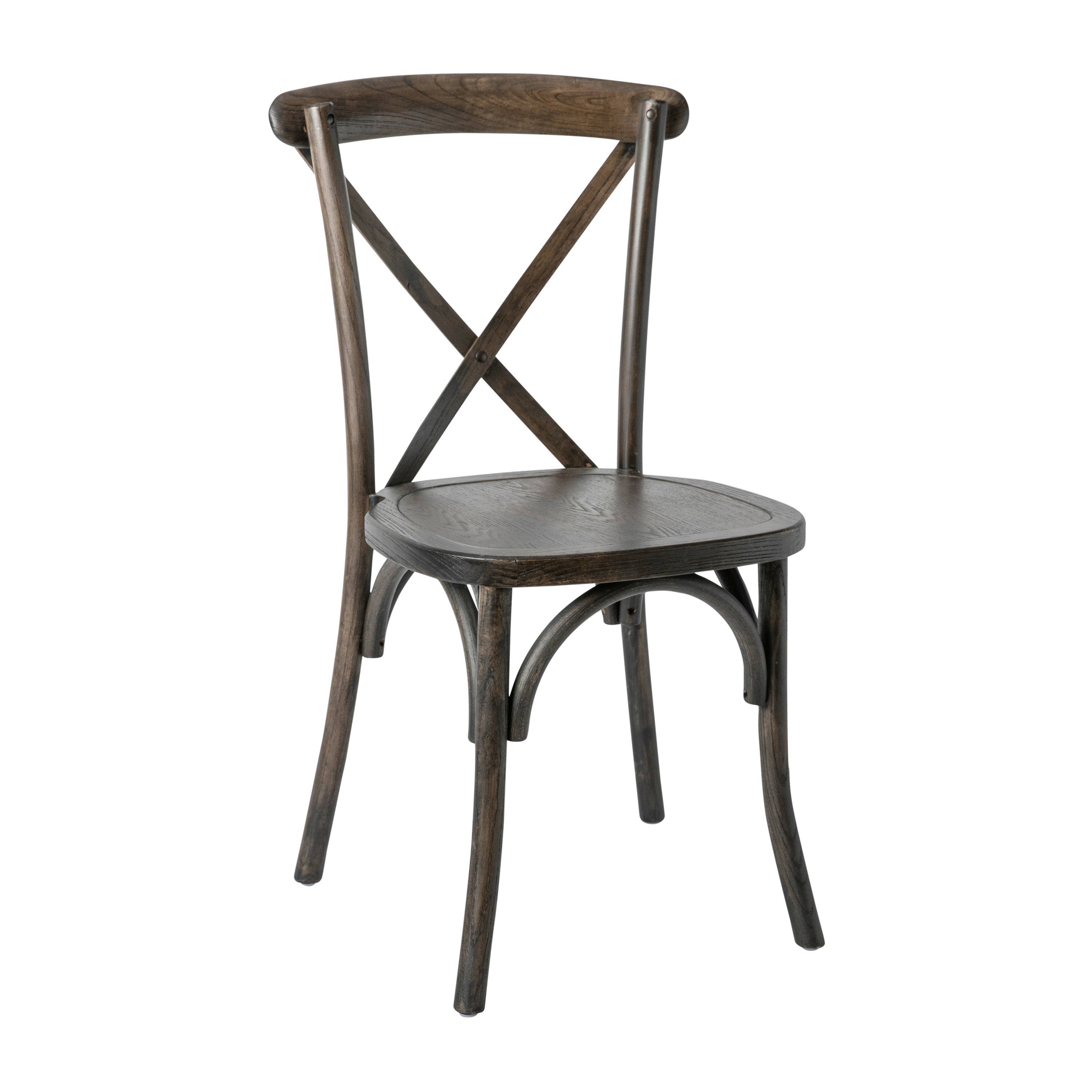 HERCULES Series Stackable Early American Wood Cross Back Chair