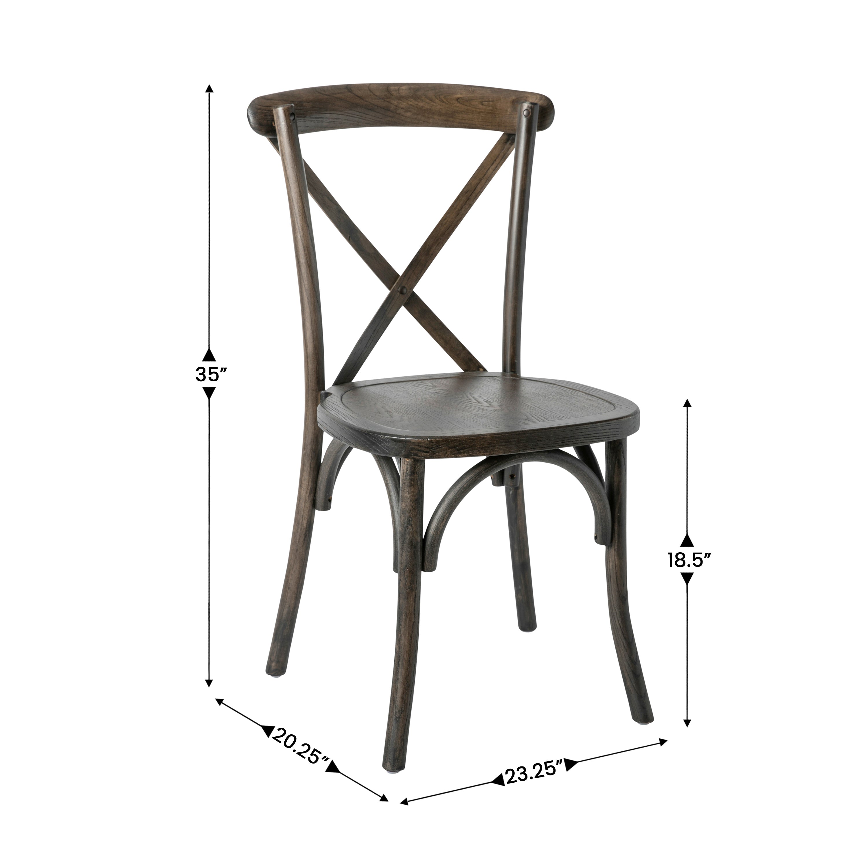 HERCULES Series Stackable Early American Wood Cross Back Chair
