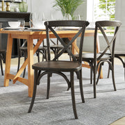 HERCULES Series Stackable Early American Wood Cross Back Chair