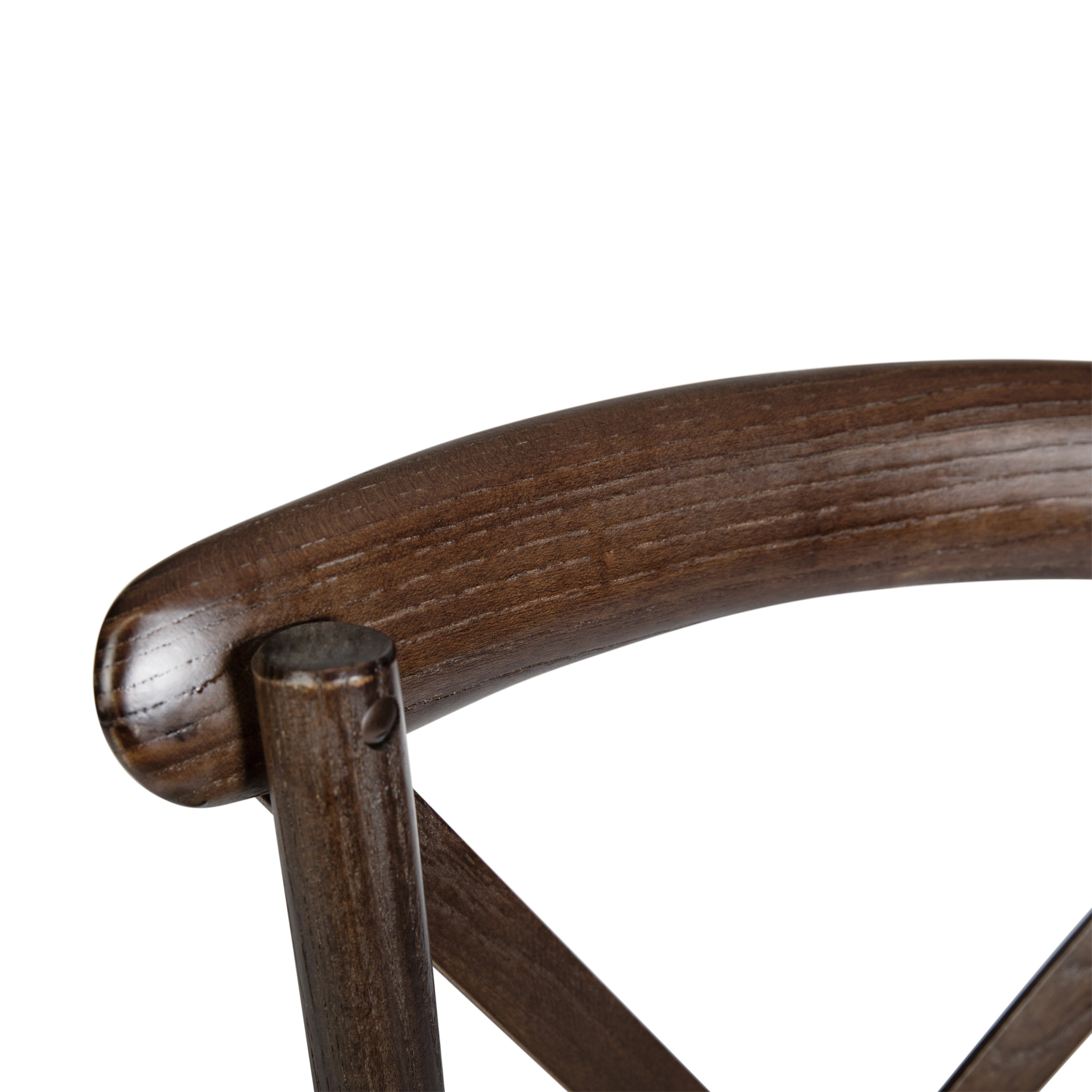 HERCULES Series Stackable Mahogany Wood Cross Back Chair with Cushion