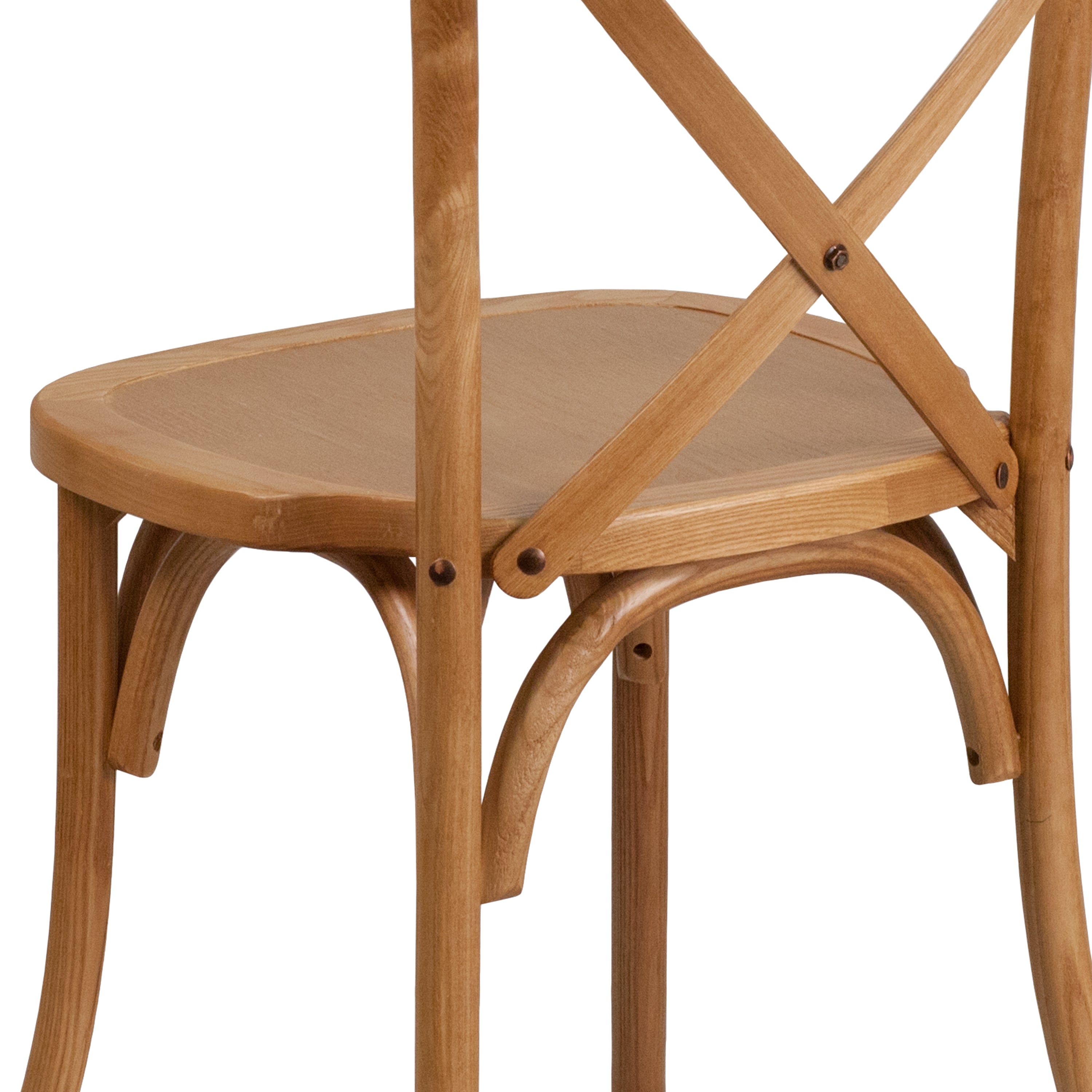 HERCULES Series Stackable Oak Wood Cross Back Chair