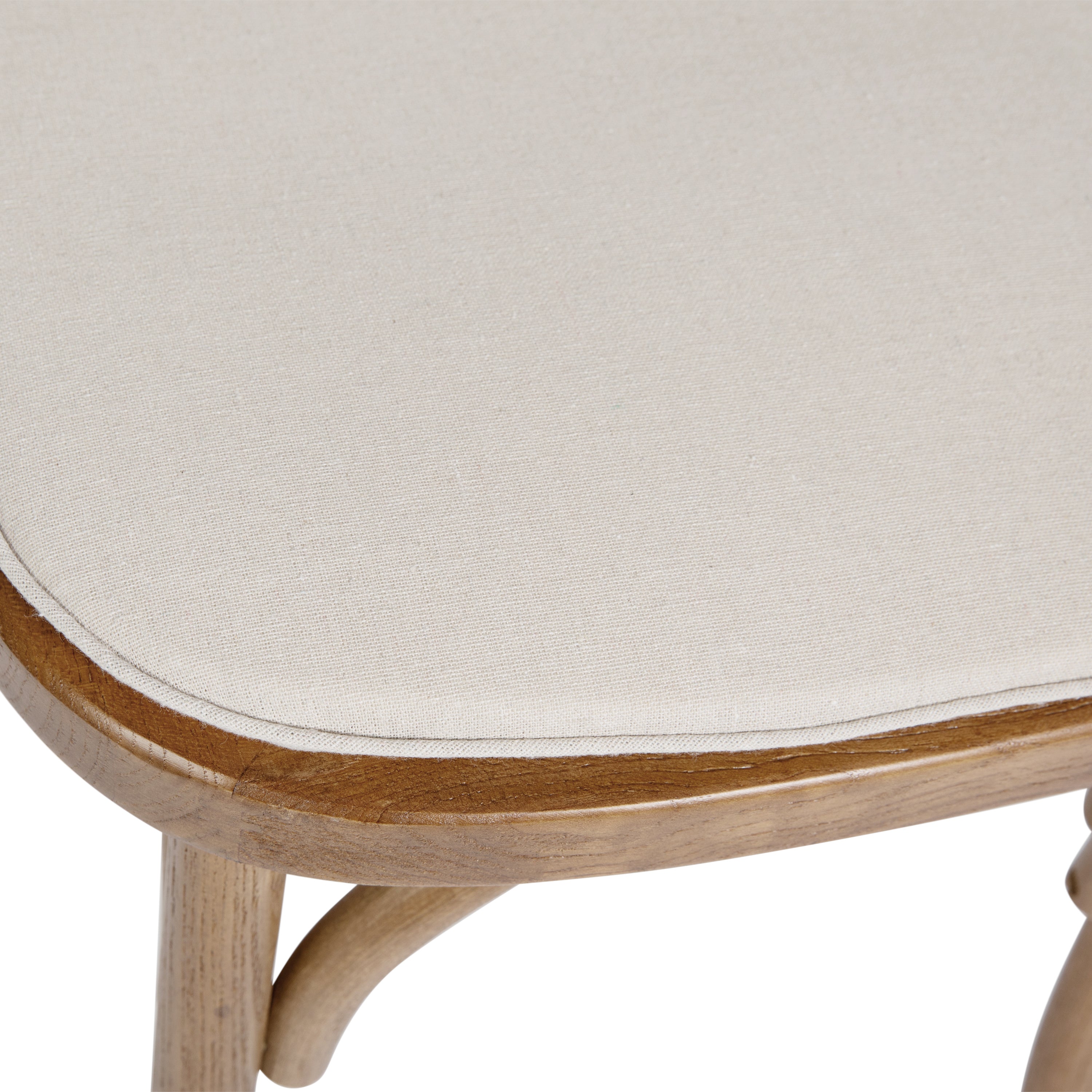 HERCULES Series Stackable Pecan Wood Cross Back Chair with Cushion