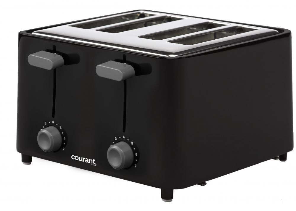 Courant 4-Slice Toaster, Black/Stainless