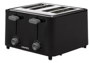 Courant 4-Slice Toaster, Black/Stainless