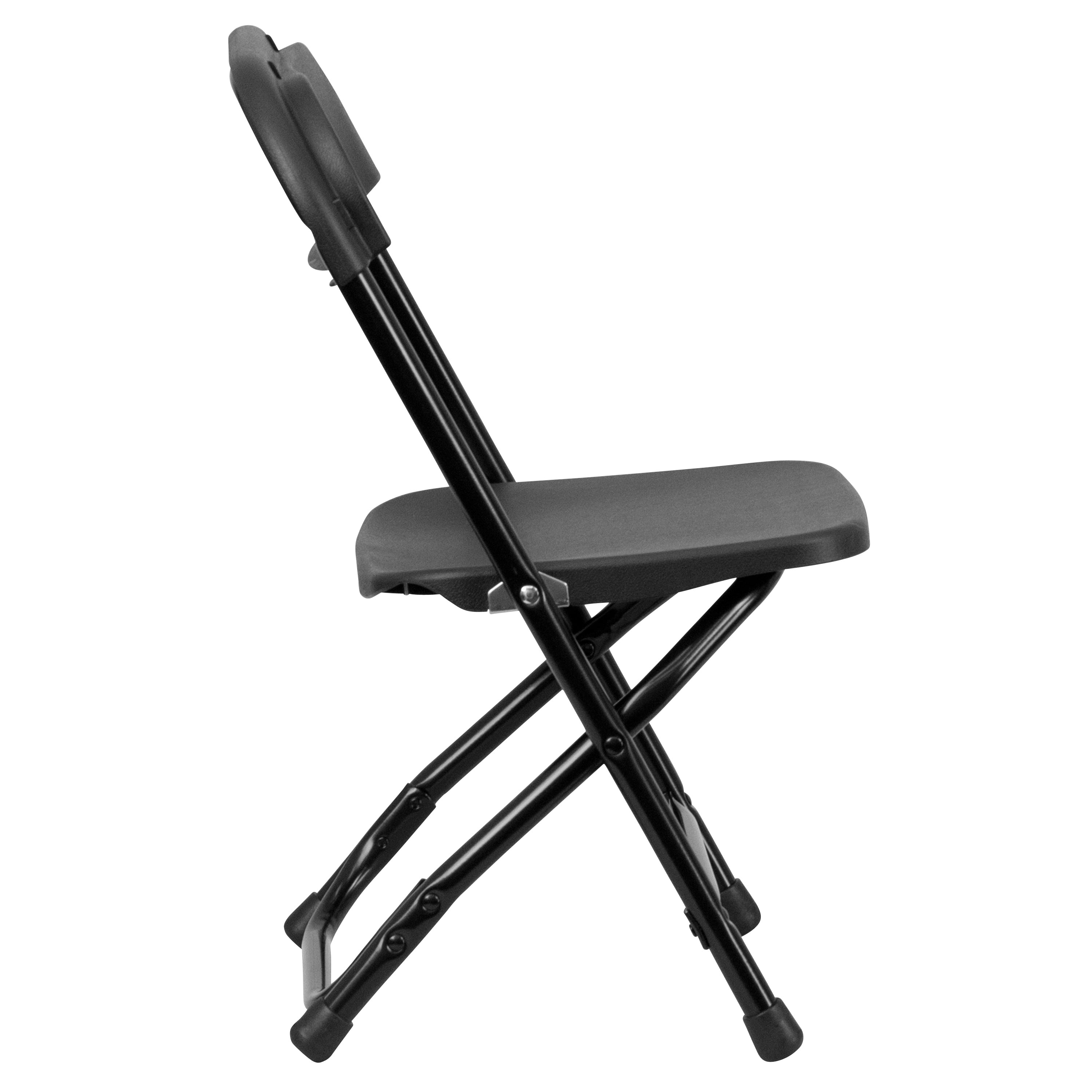 Timmy 2 Pack Kids Black Plastic Folding Chair