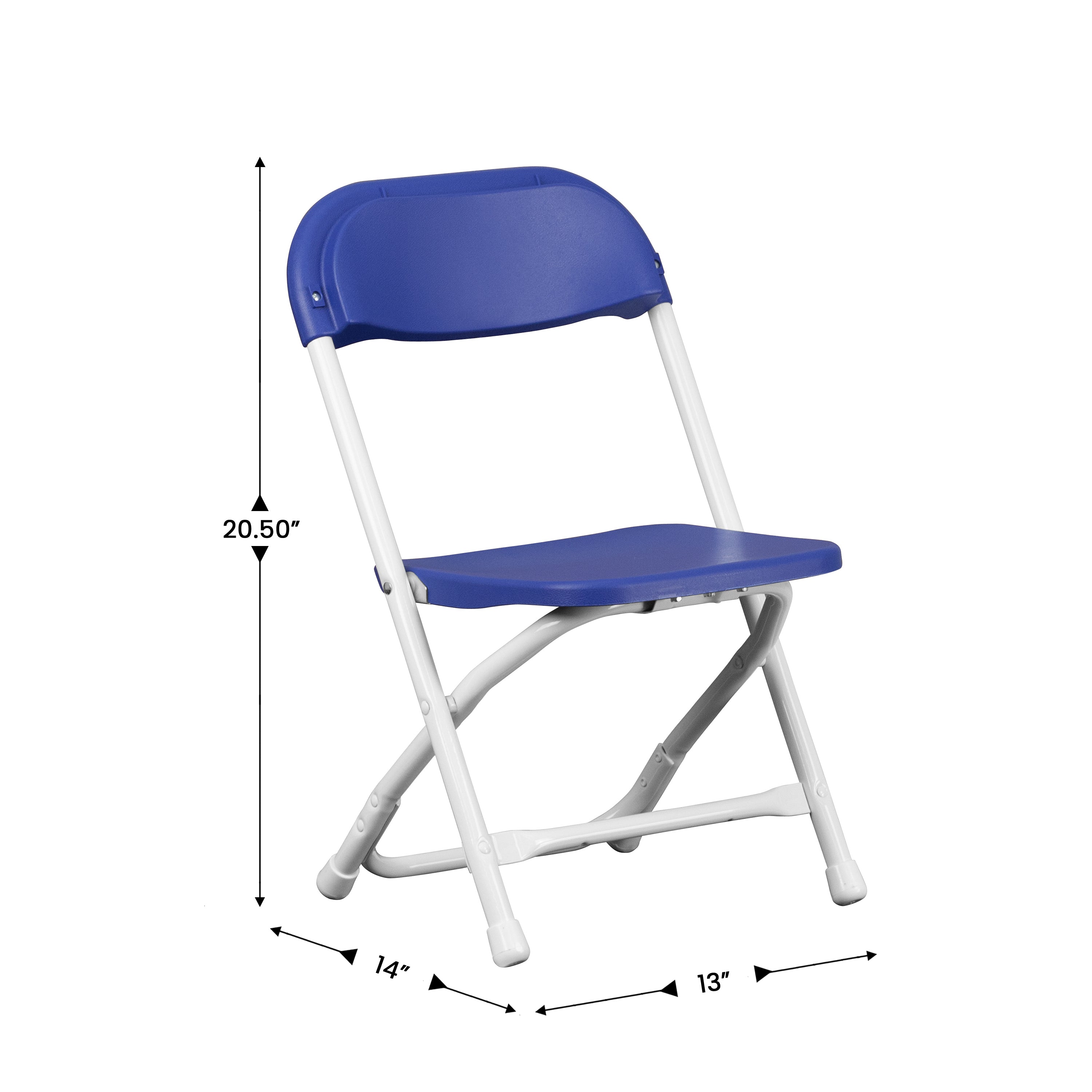 Timmy 2 Pack Kids Blue Plastic Folding Chair