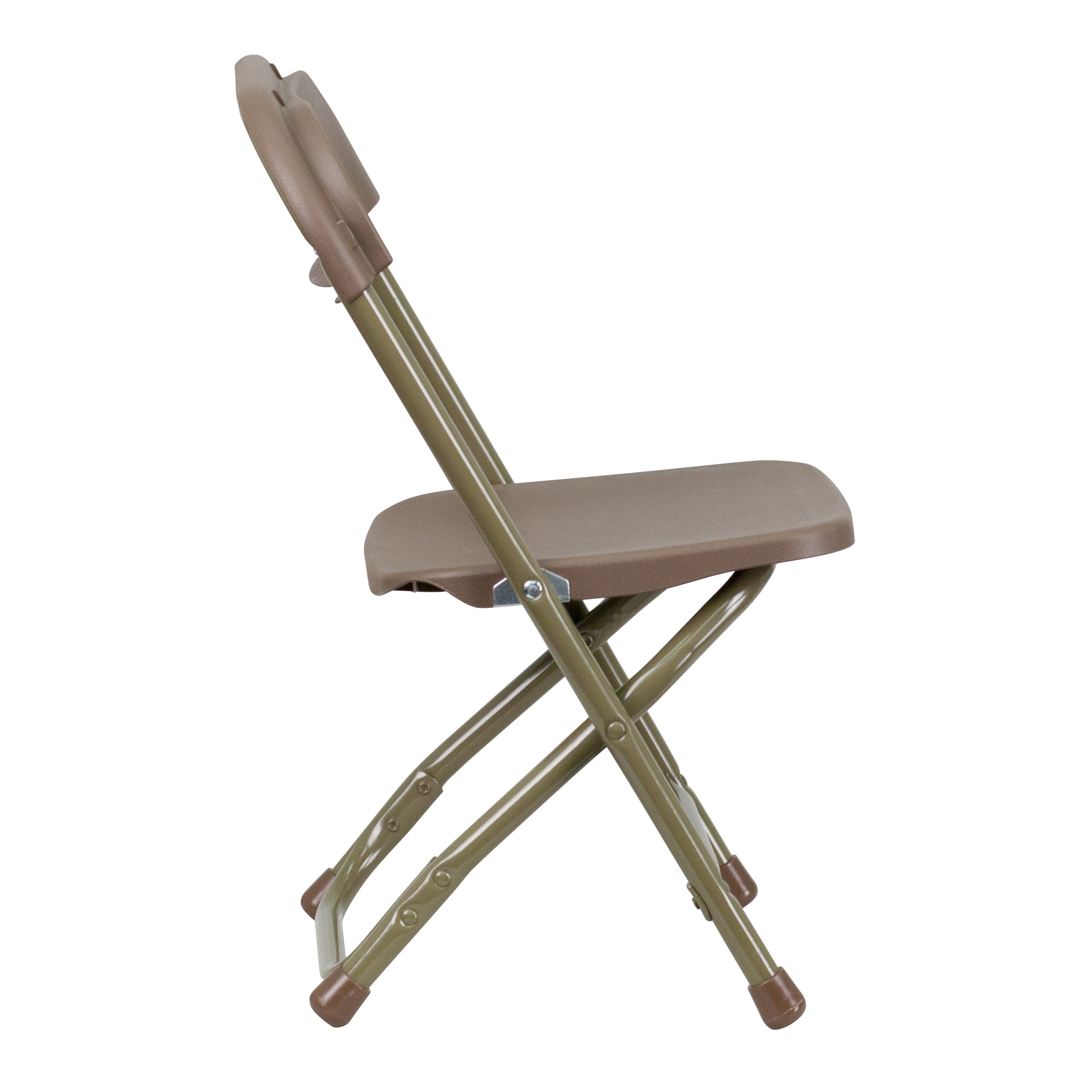 Timmy 2 Pk. Kids Brown Plastic Folding Chair
