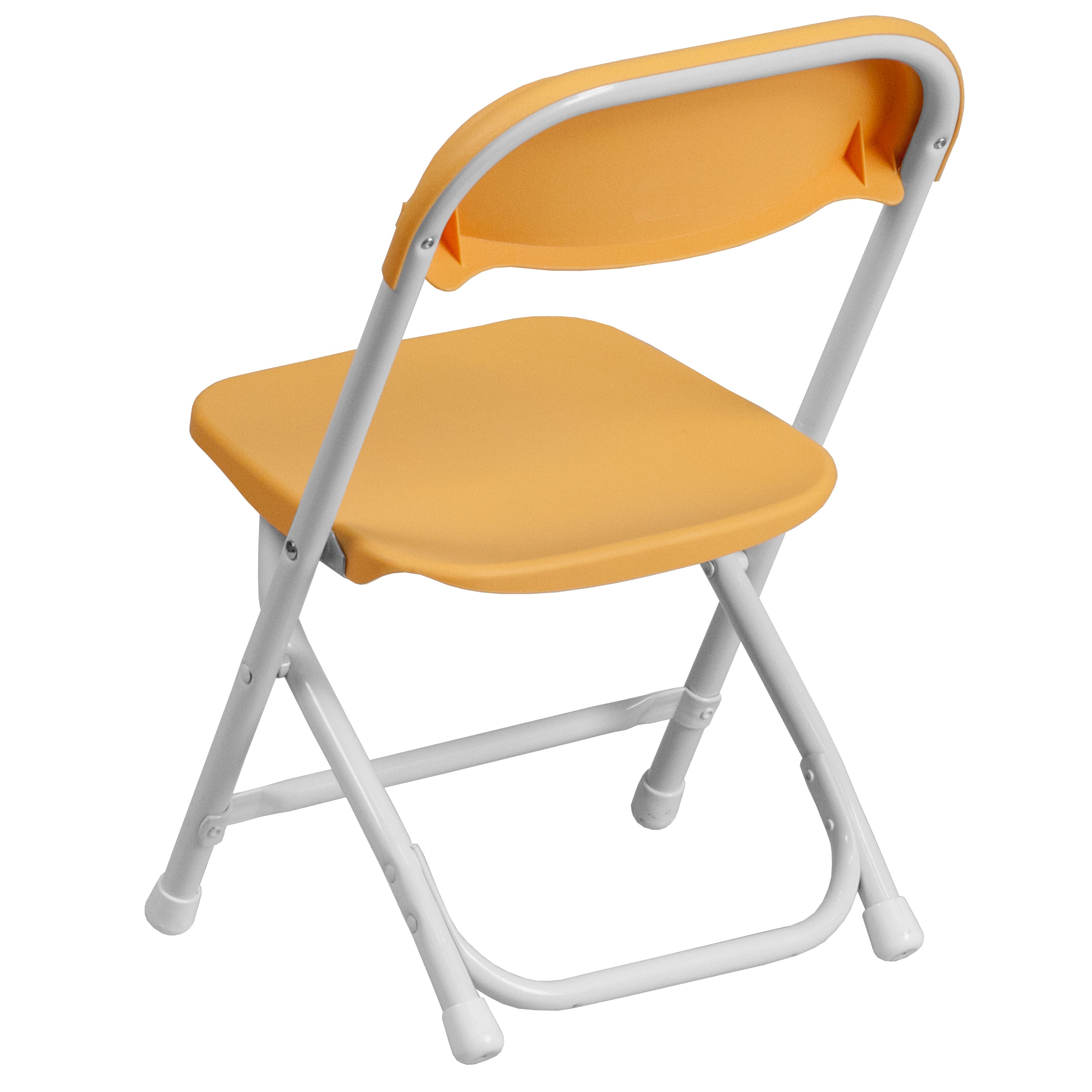 Timmy 2 Pk. Kids Yellow Plastic Folding Chair