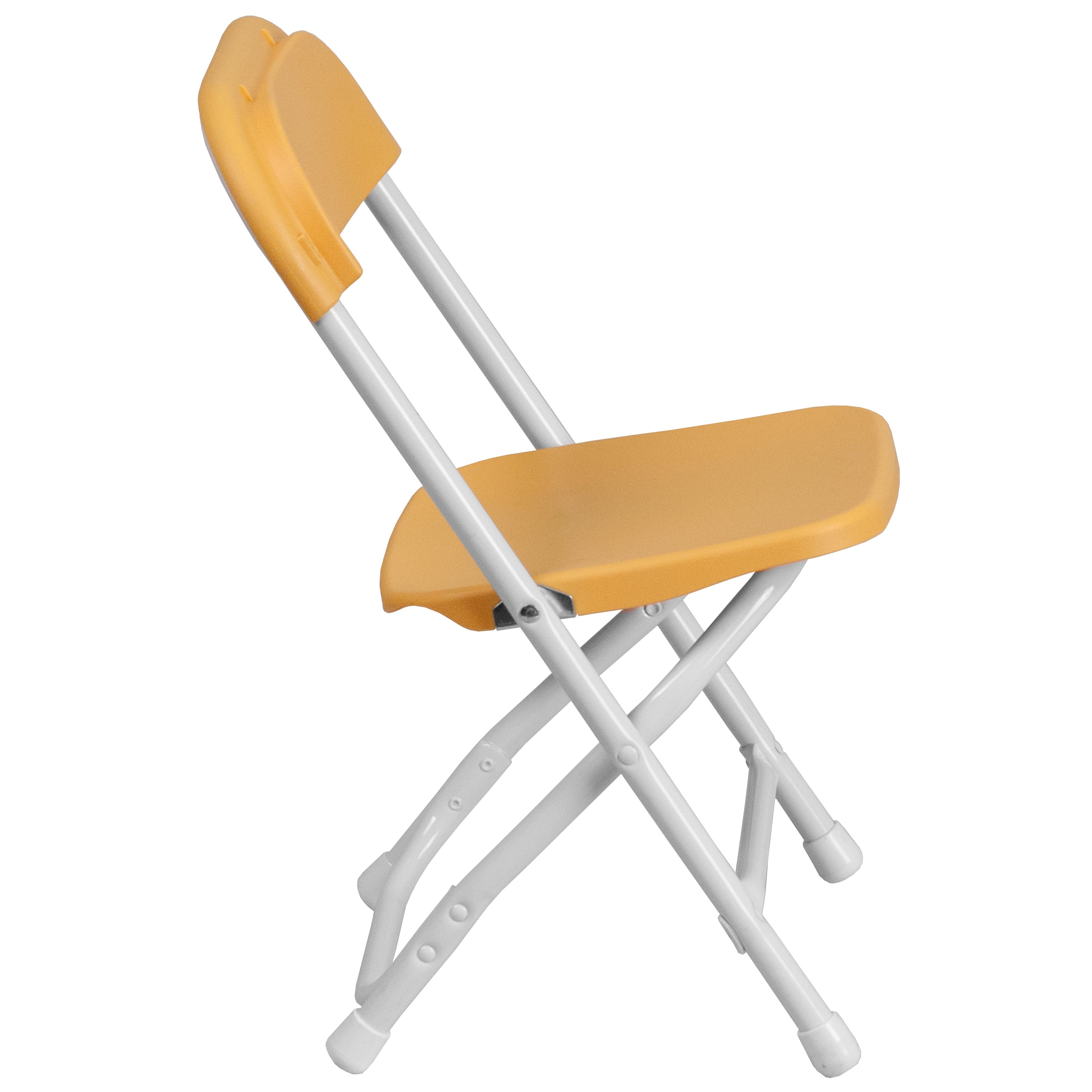 Timmy 2 Pk. Kids Yellow Plastic Folding Chair