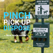 Kessler Mini Pet Waste Station with Glow in the Dark Sign, Roll Waste Bag Dispenser, and Hand Sanitizer Bottle - 600 Bags Included