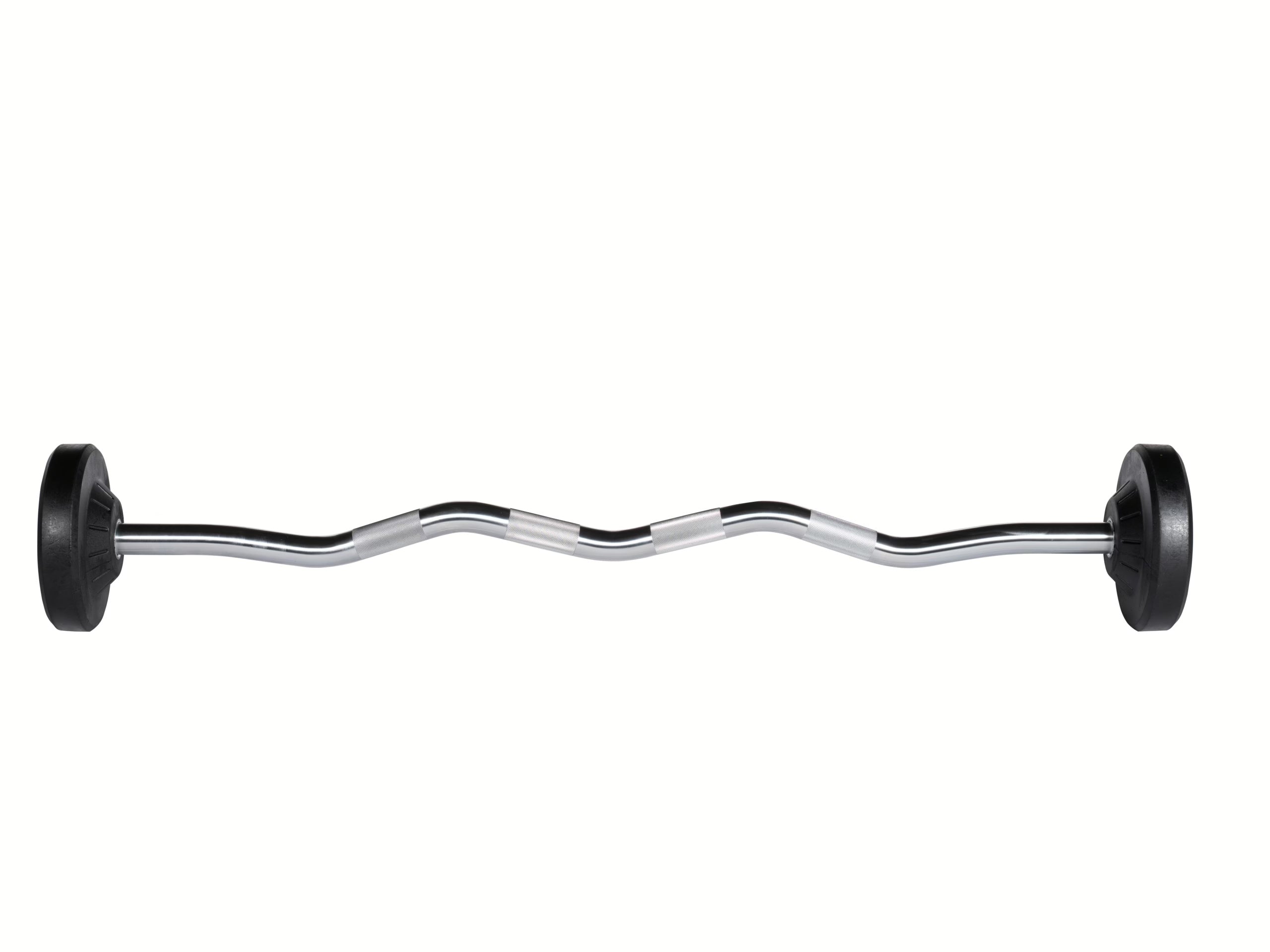 100 LB YORK Rubber Fixed Pro Curl Barbell