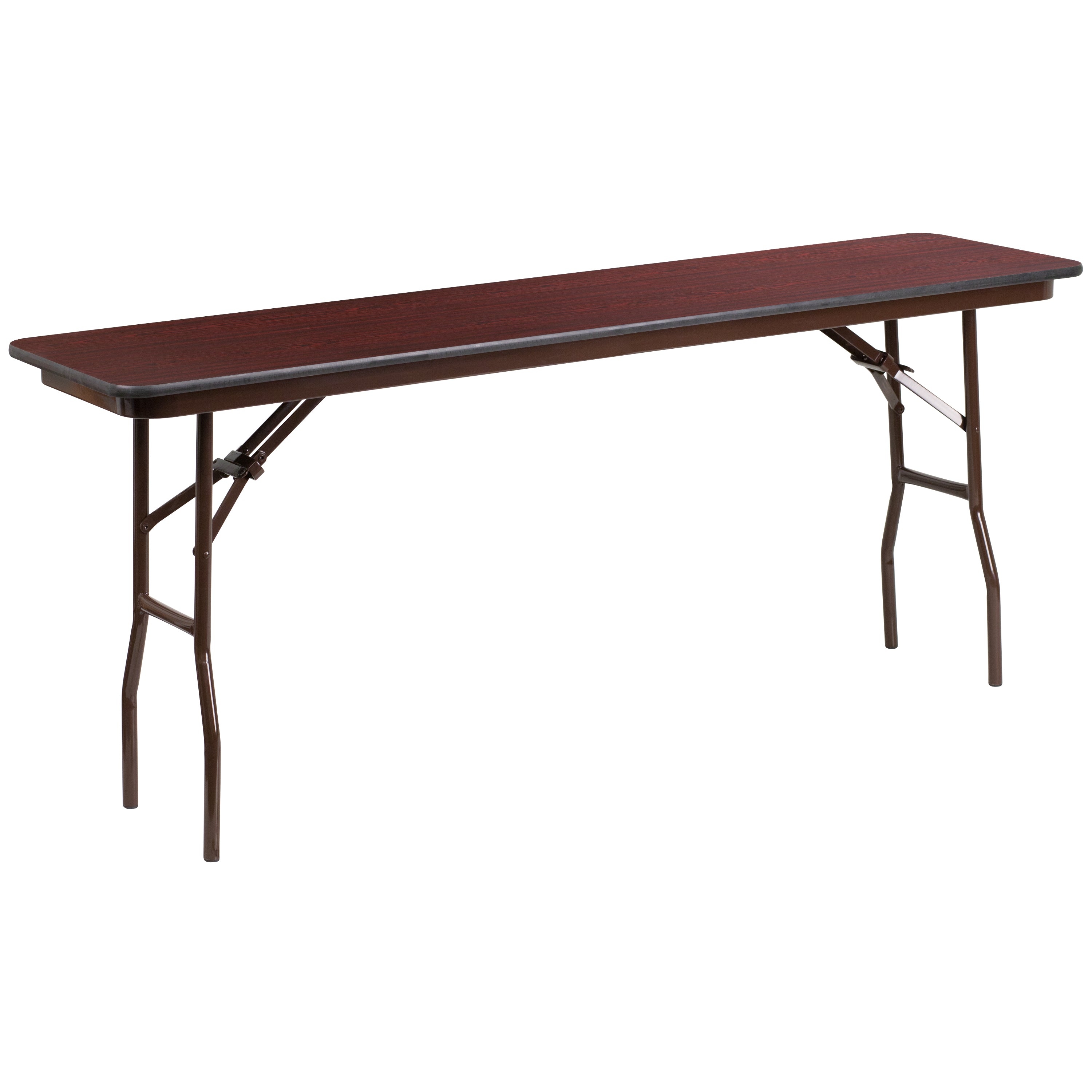 Frankie 6-Foot Mahogany Melamine Laminate Folding Training Table