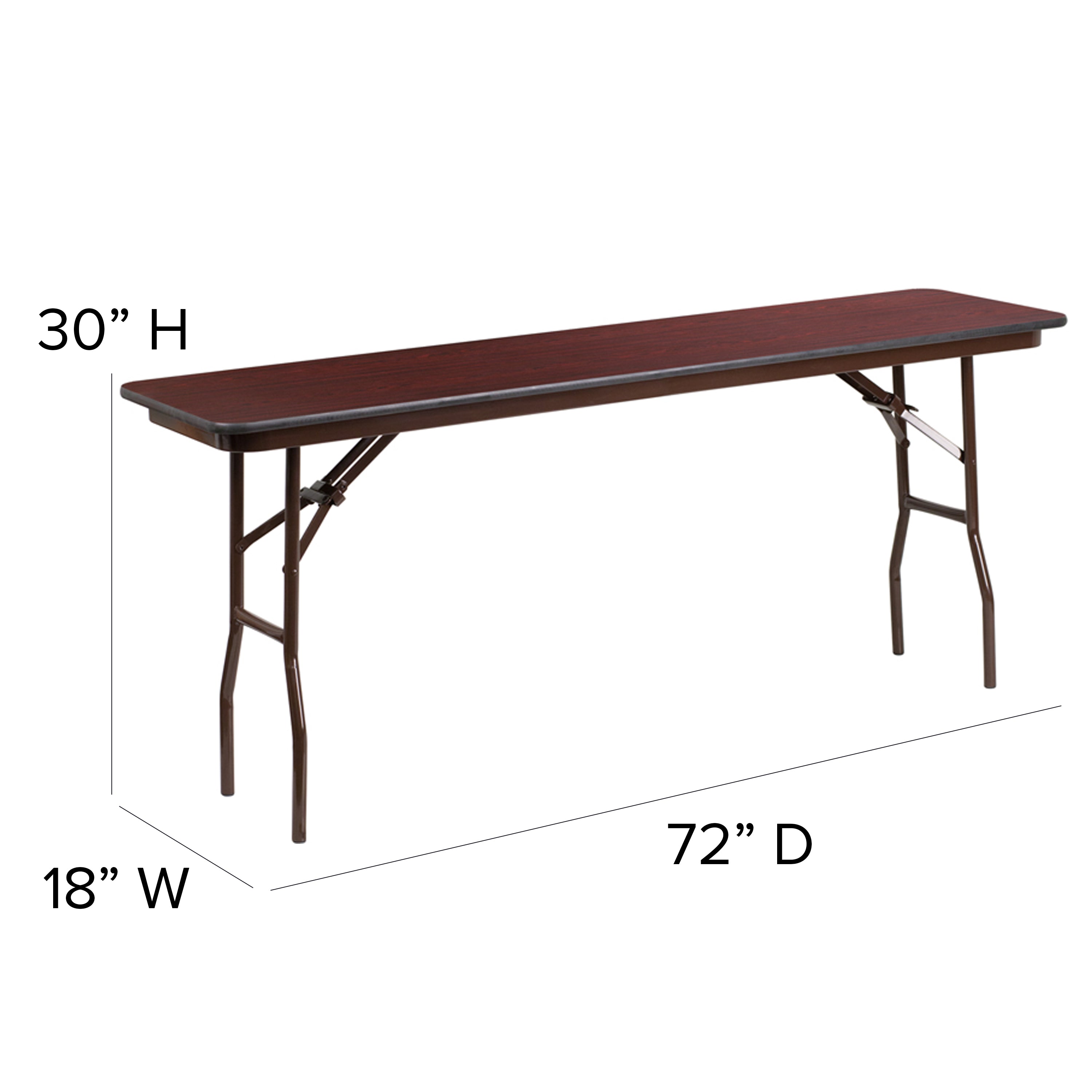 Frankie 6-Foot Mahogany Melamine Laminate Folding Training Table
