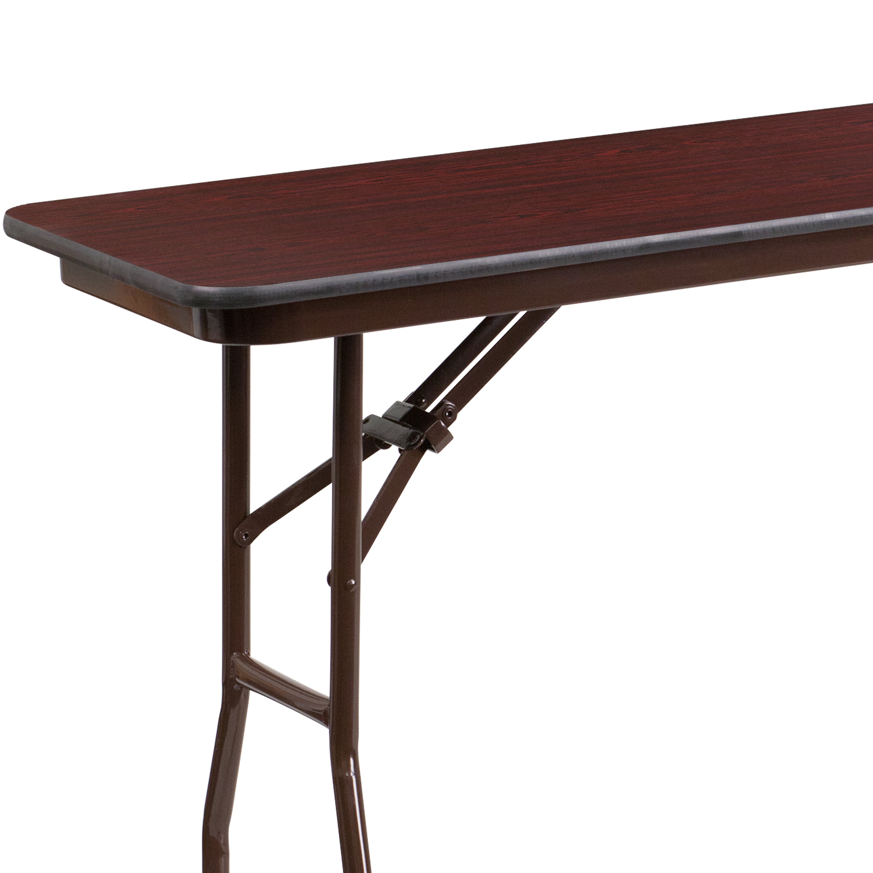 Frankie 6-Foot Mahogany Melamine Laminate Folding Training Table