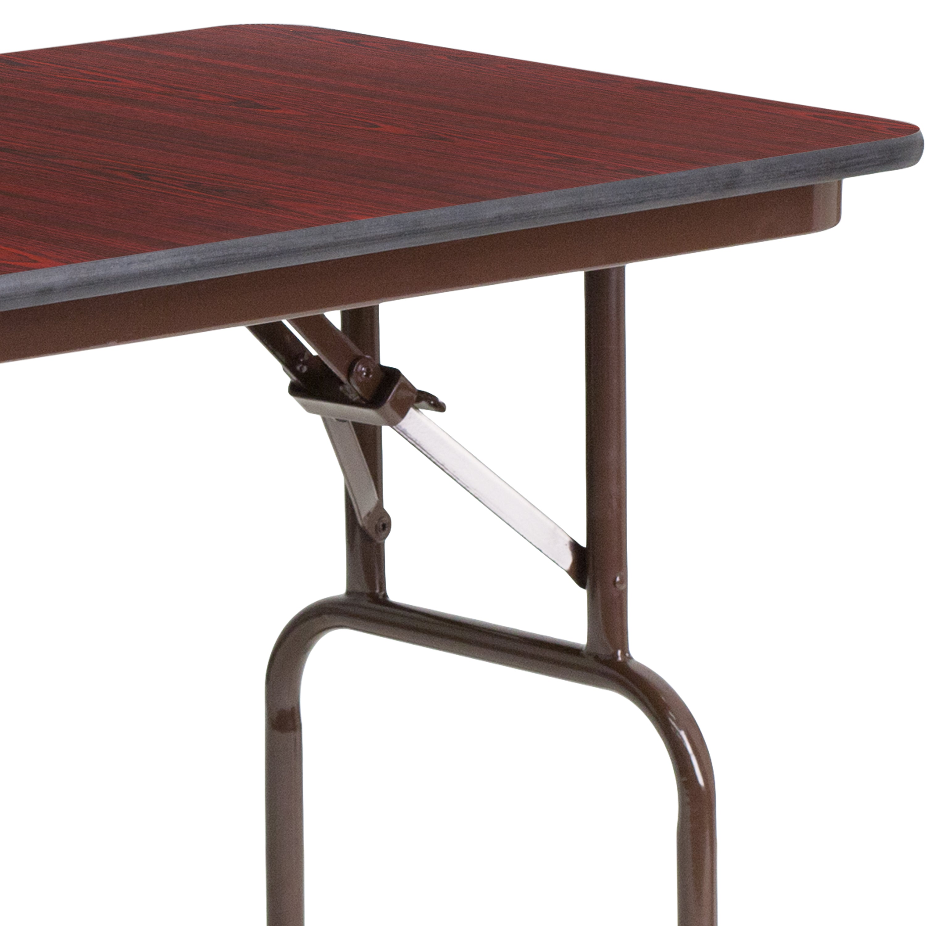 Frankie 4-Foot Mahogany Melamine Laminate Folding Banquet Table