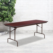 Floyd 6-Foot High Pressure Mahogany Laminate Folding Banquet Table